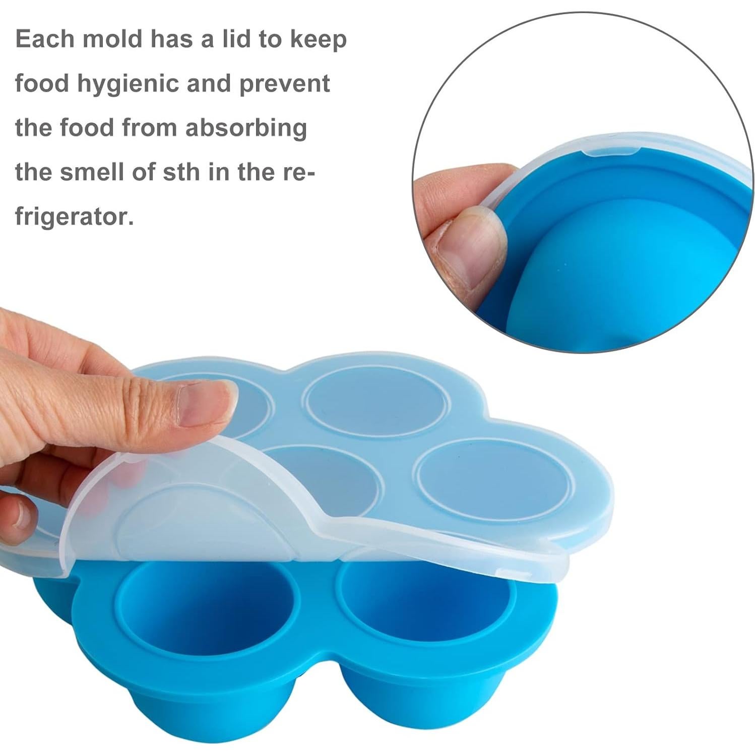 Molde de Silicona CHuangQi para Huevo y Muffins 2 Piezas