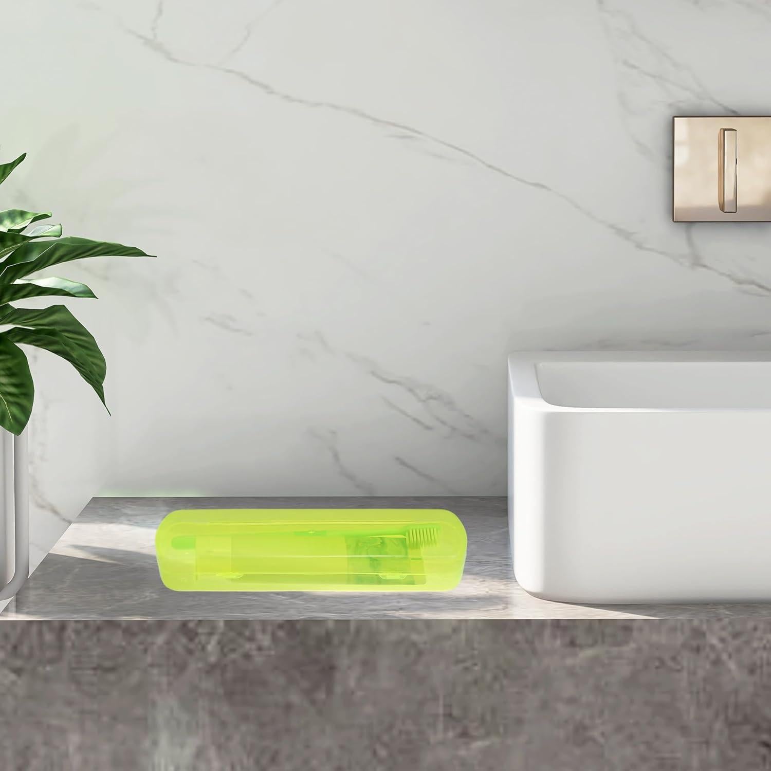 Funda de Viaje para Cepillo de Dientes VOCOSTE Amarilla 20.5cm