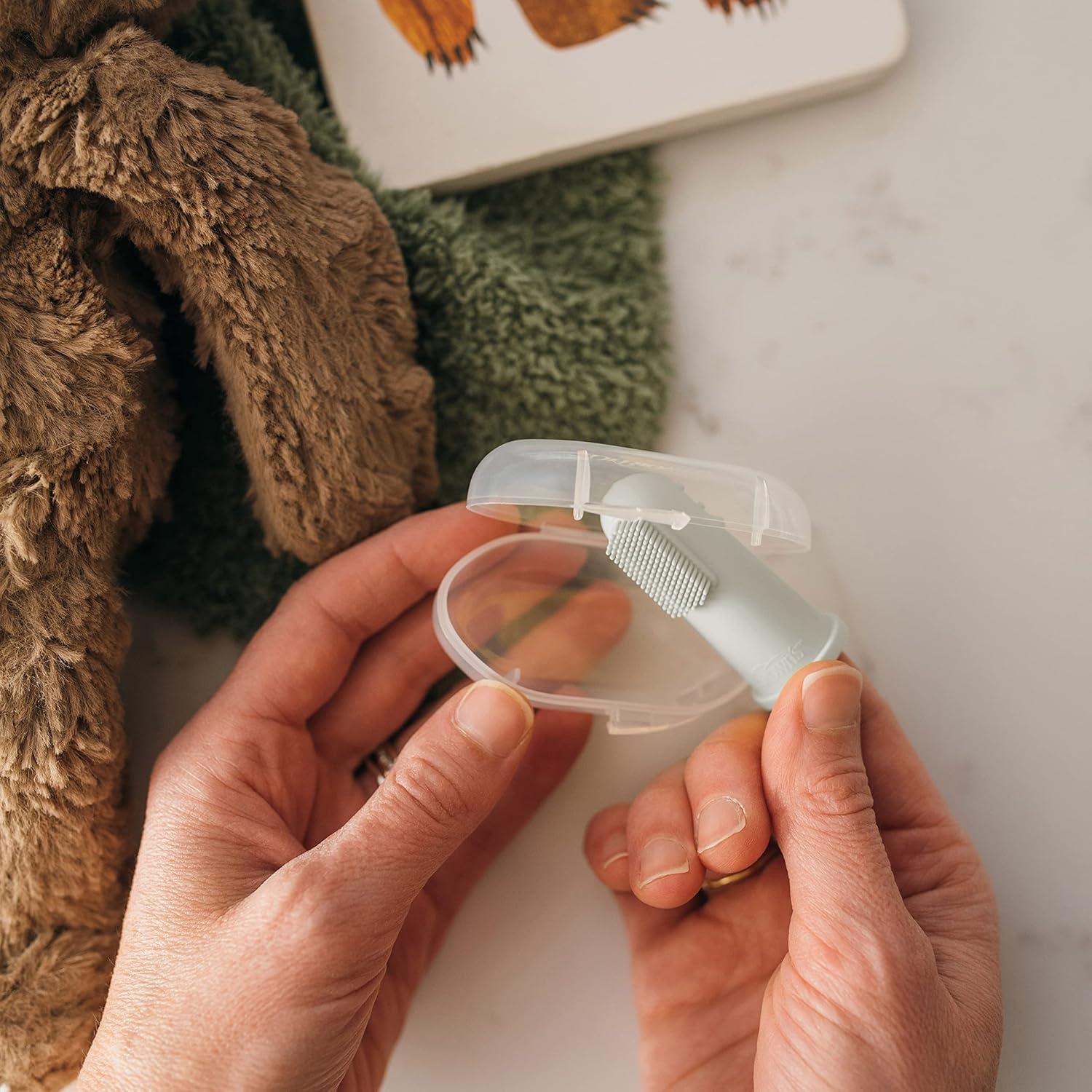 Cepillo de Dedo de Silicona Dr. Brown 3m+ con Estuche