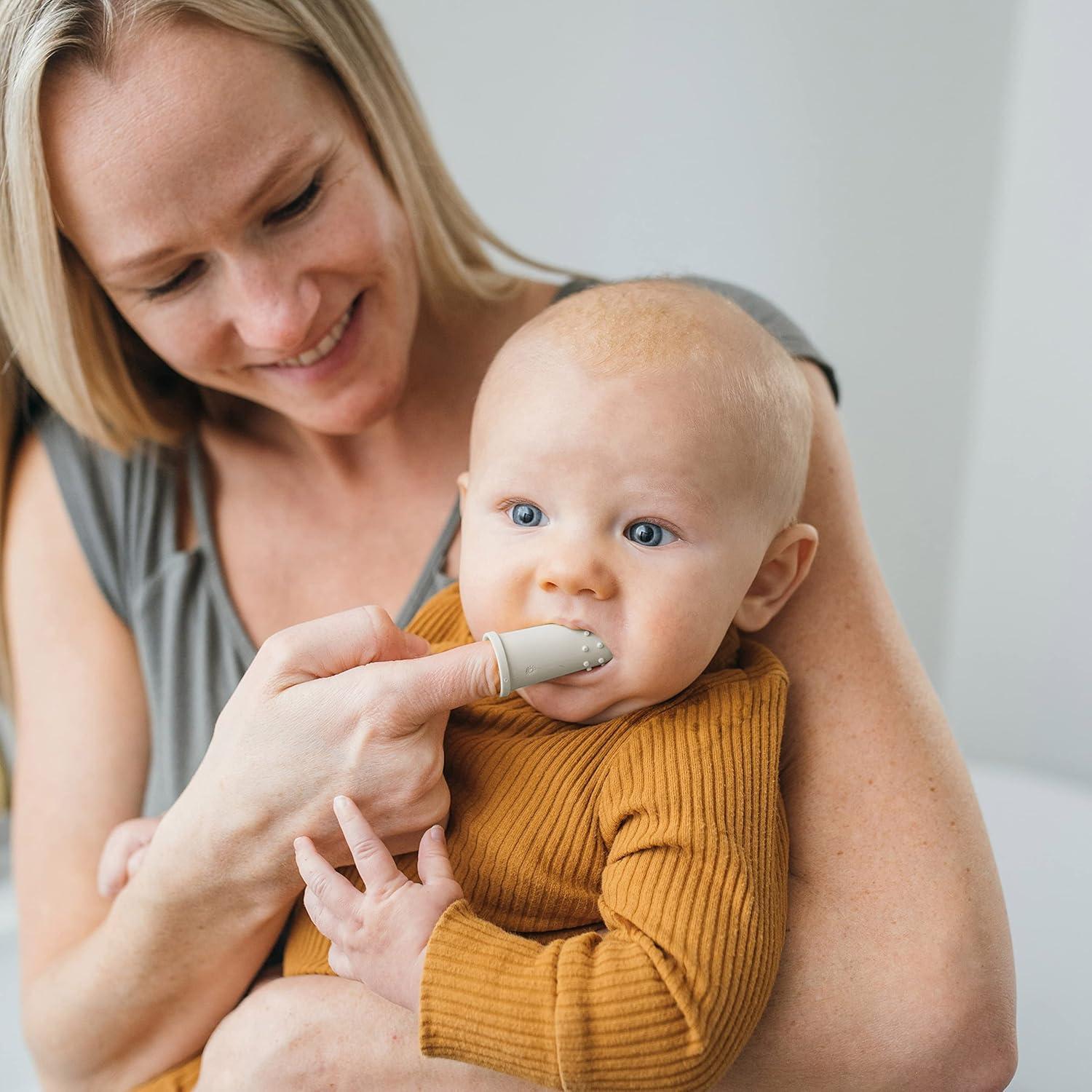 Cepillo de Dedo de Silicona Dr. Brown 3m+ con Estuche