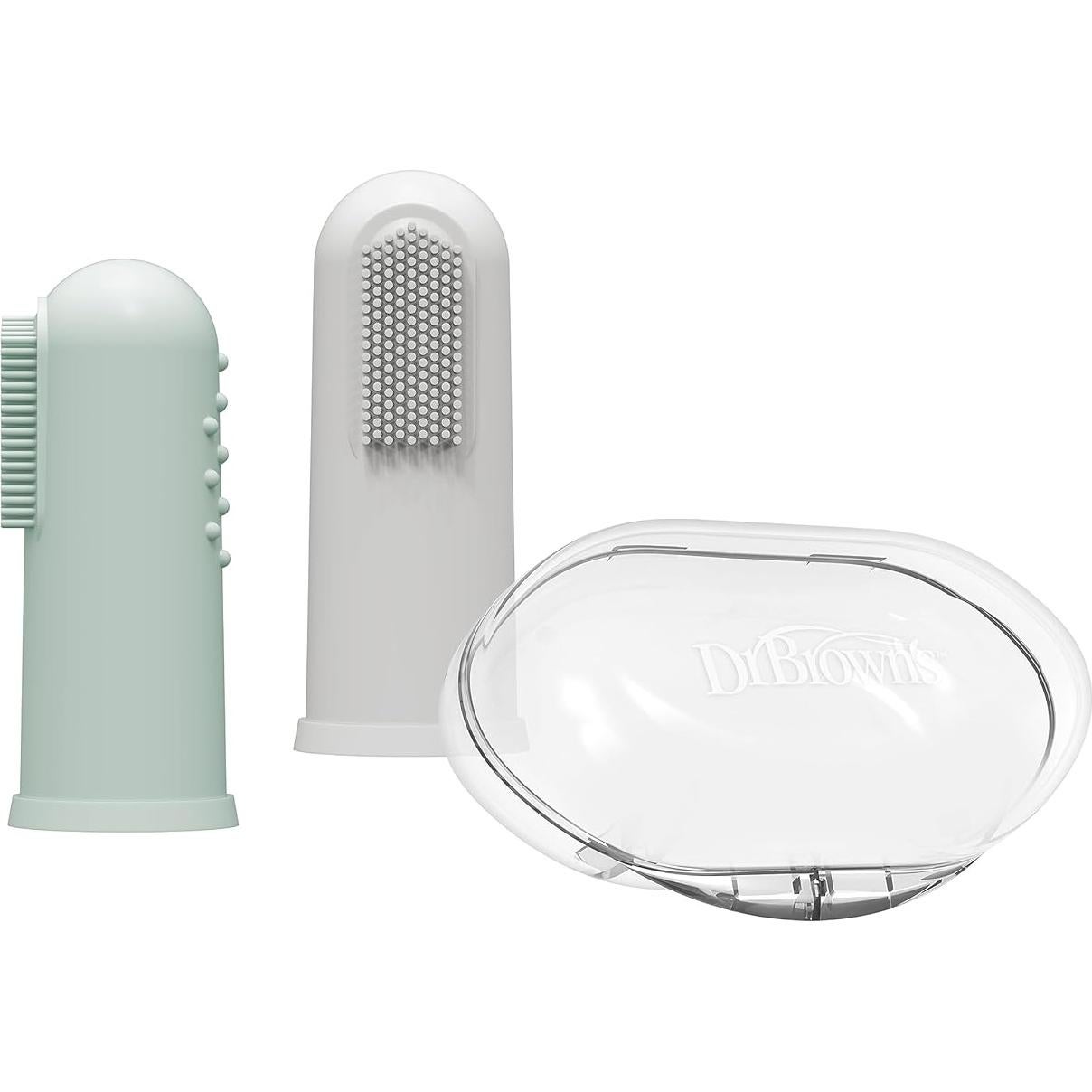 Cepillo de Dedo de Silicona Dr. Brown 3m+ con Estuche