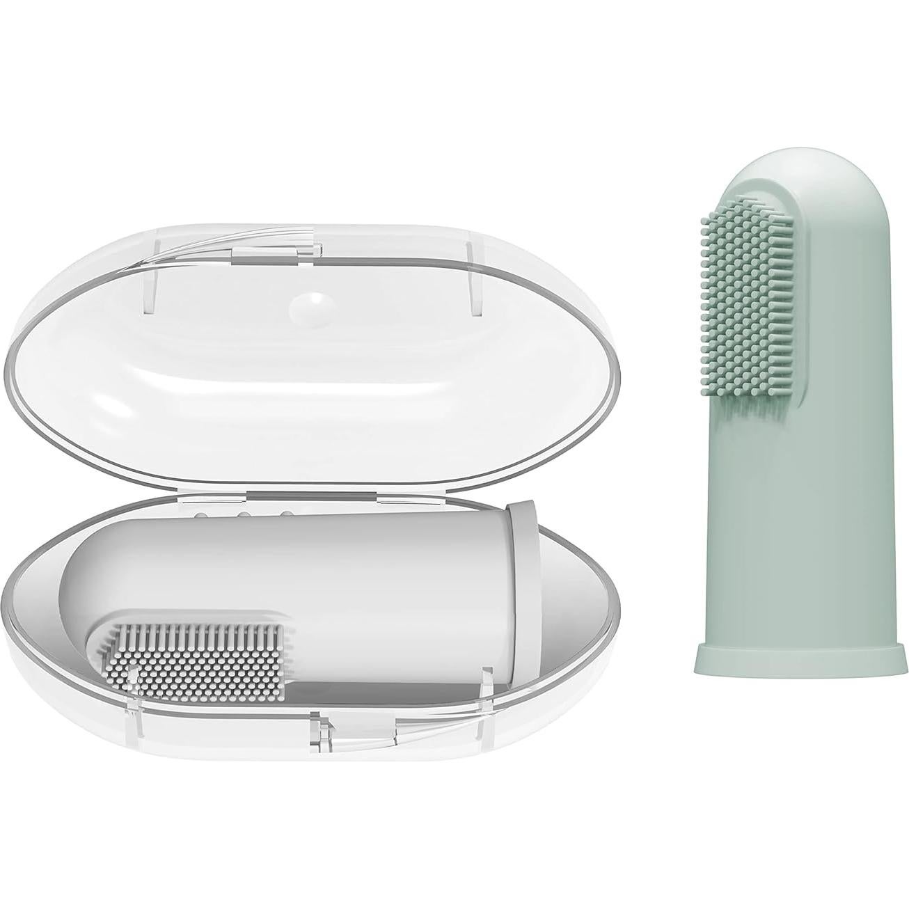 Cepillo de Dedo de Silicona Dr. Brown 3m+ con Estuche