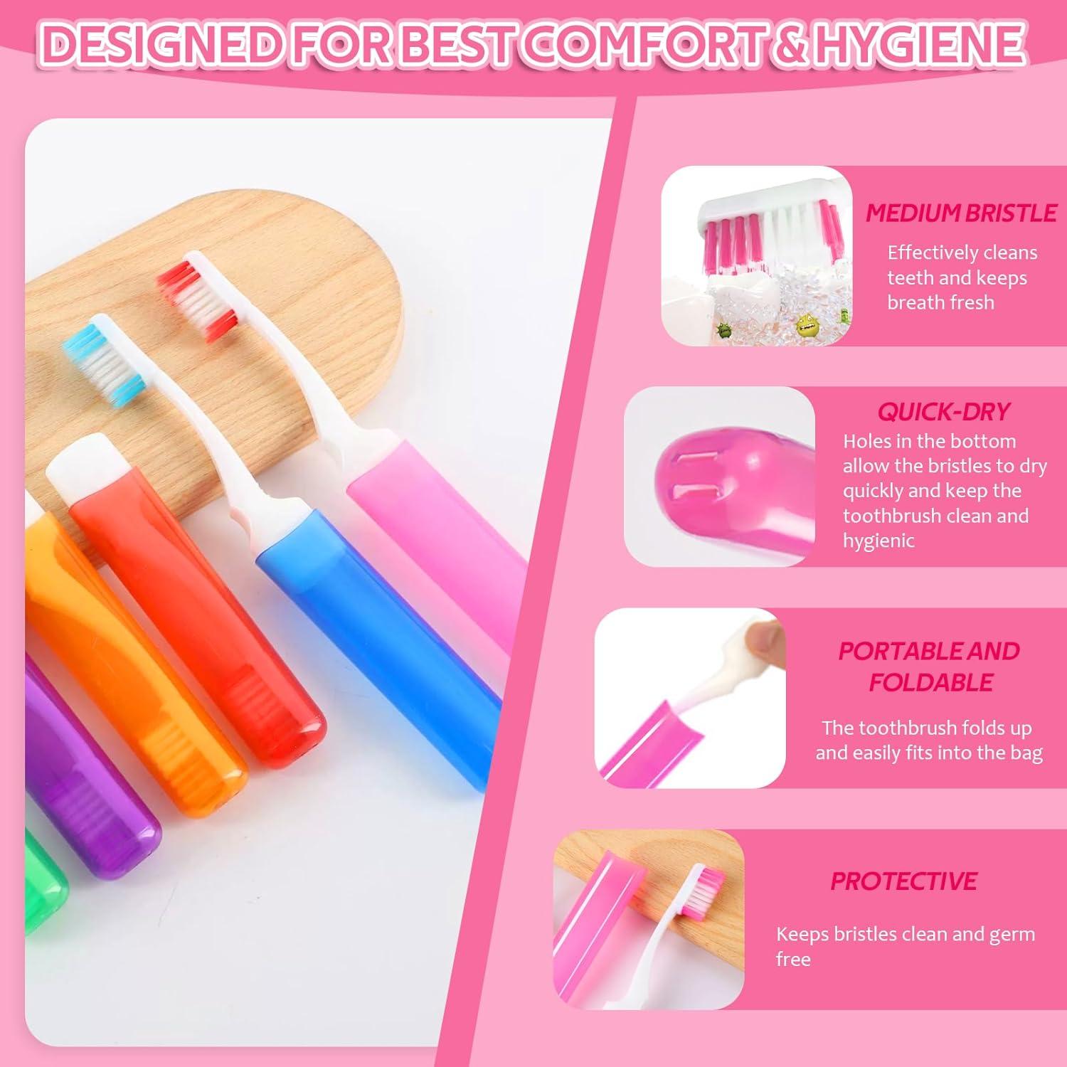 Estuche para cepillo de dientes Vporui viaje rosa