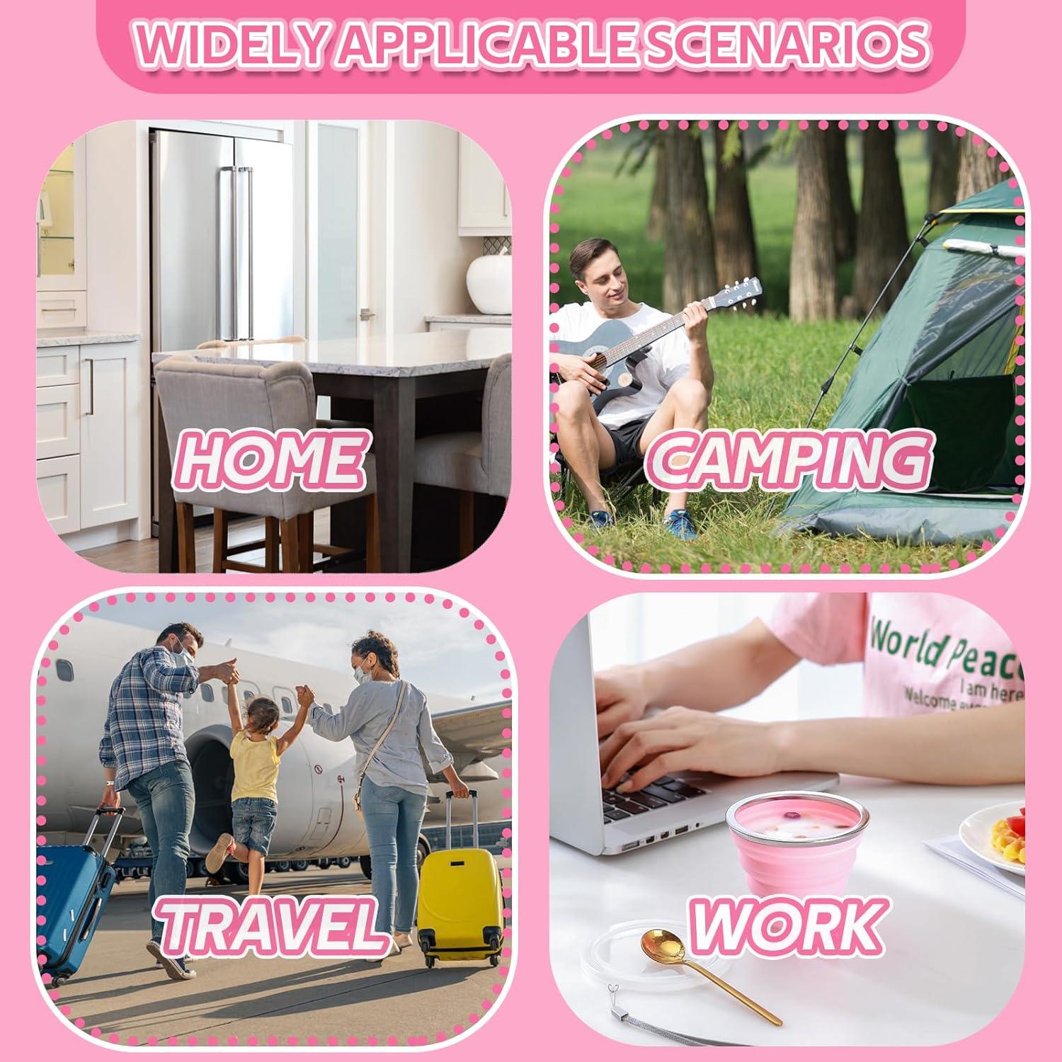 Estuche para cepillo de dientes Vporui viaje rosa