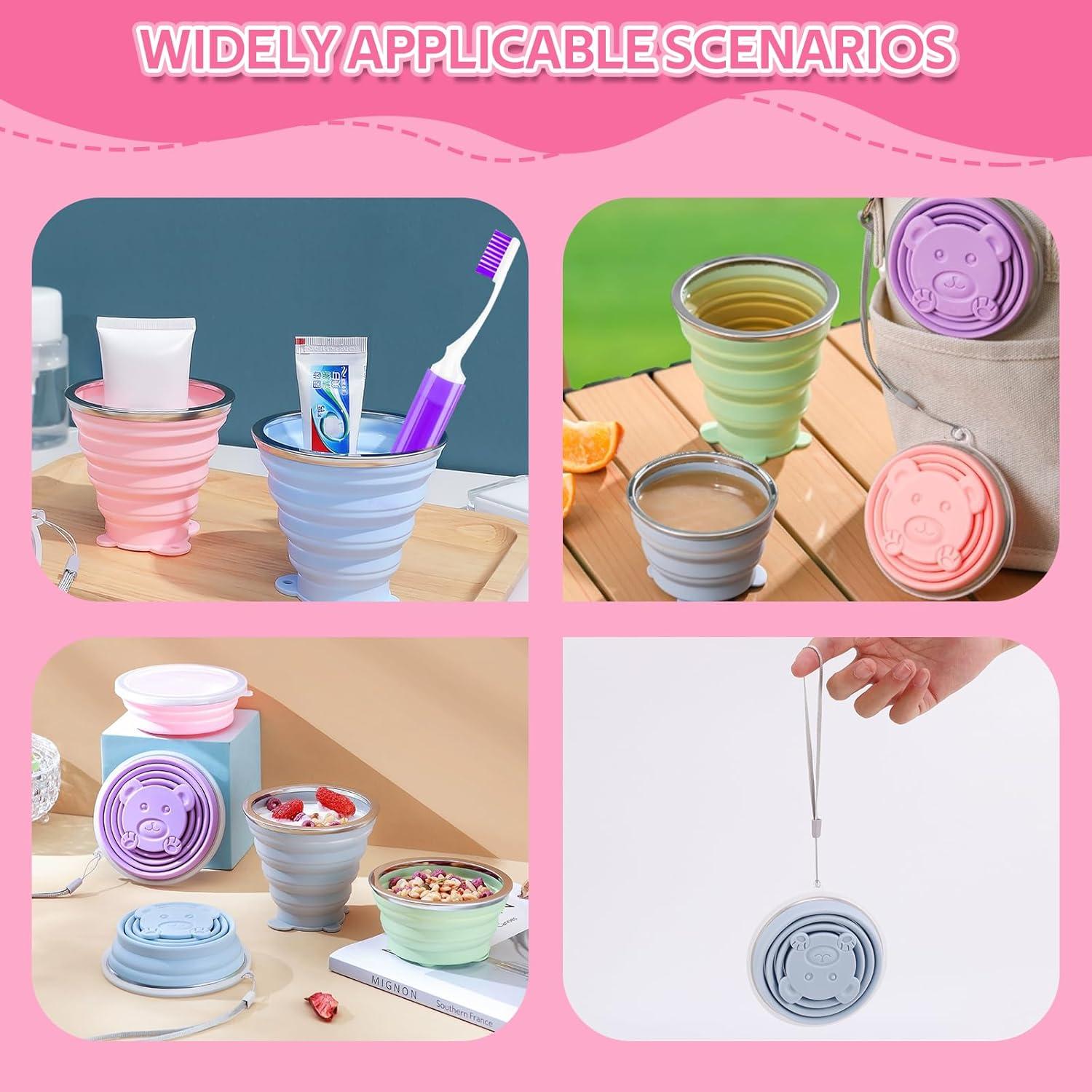 Estuche para cepillo de dientes Vporui viaje rosa