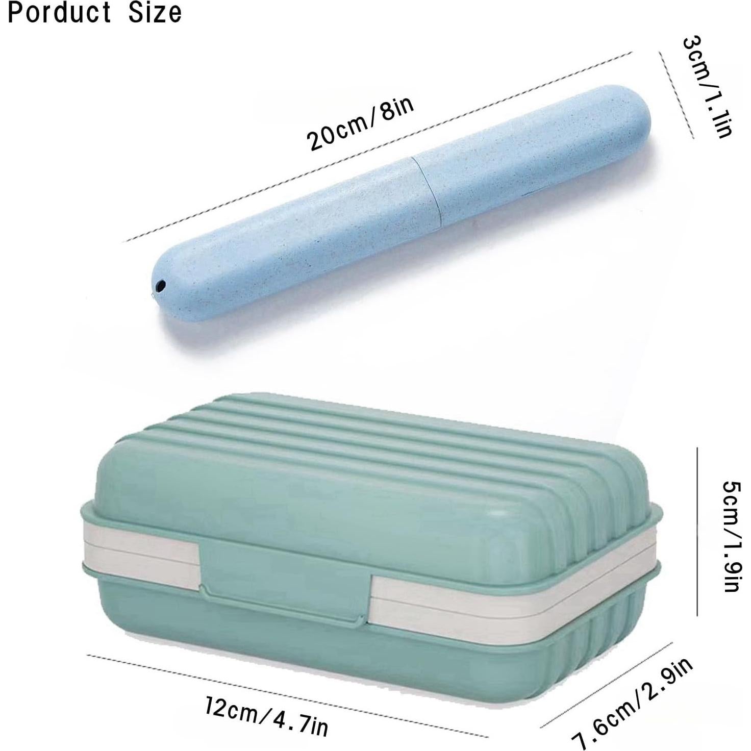 Juego de 3 estuches de jabón y cepillo de dientes Xxshcdz