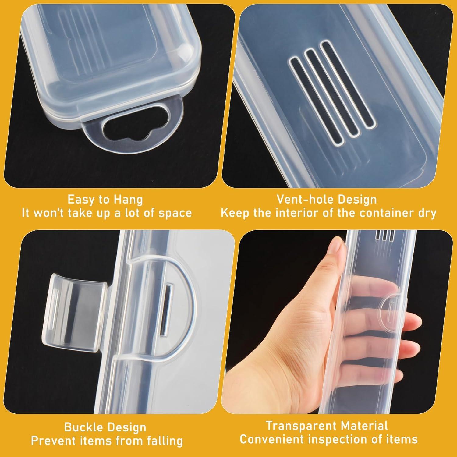 Estuche de Cepillo de Dientes Portátil 2 PCS Transparente