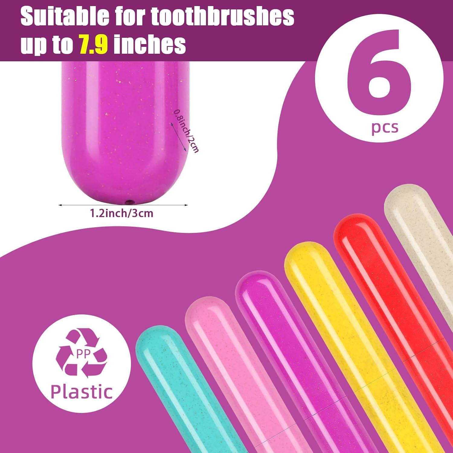 Estuche de viaje para cepillos de dientes Eaezerav 6 unidades