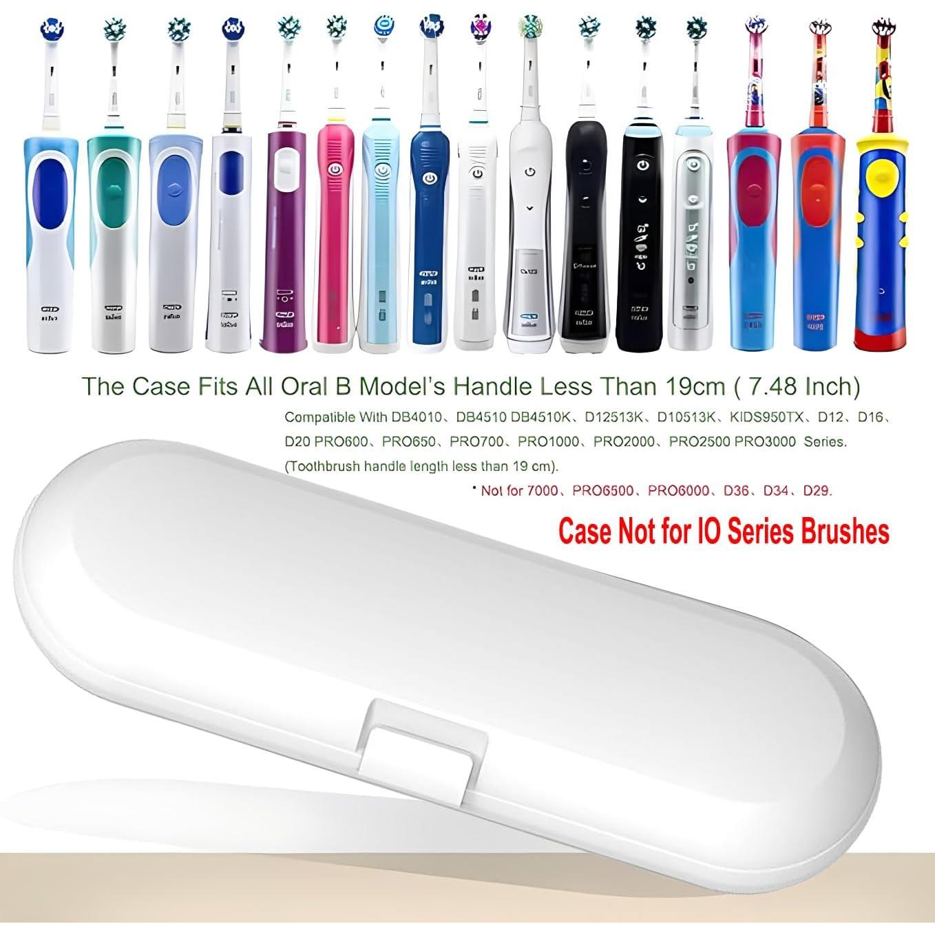 Estuche de Viaje para Cepillos Oral-B + 6 Cubiertas Blancas