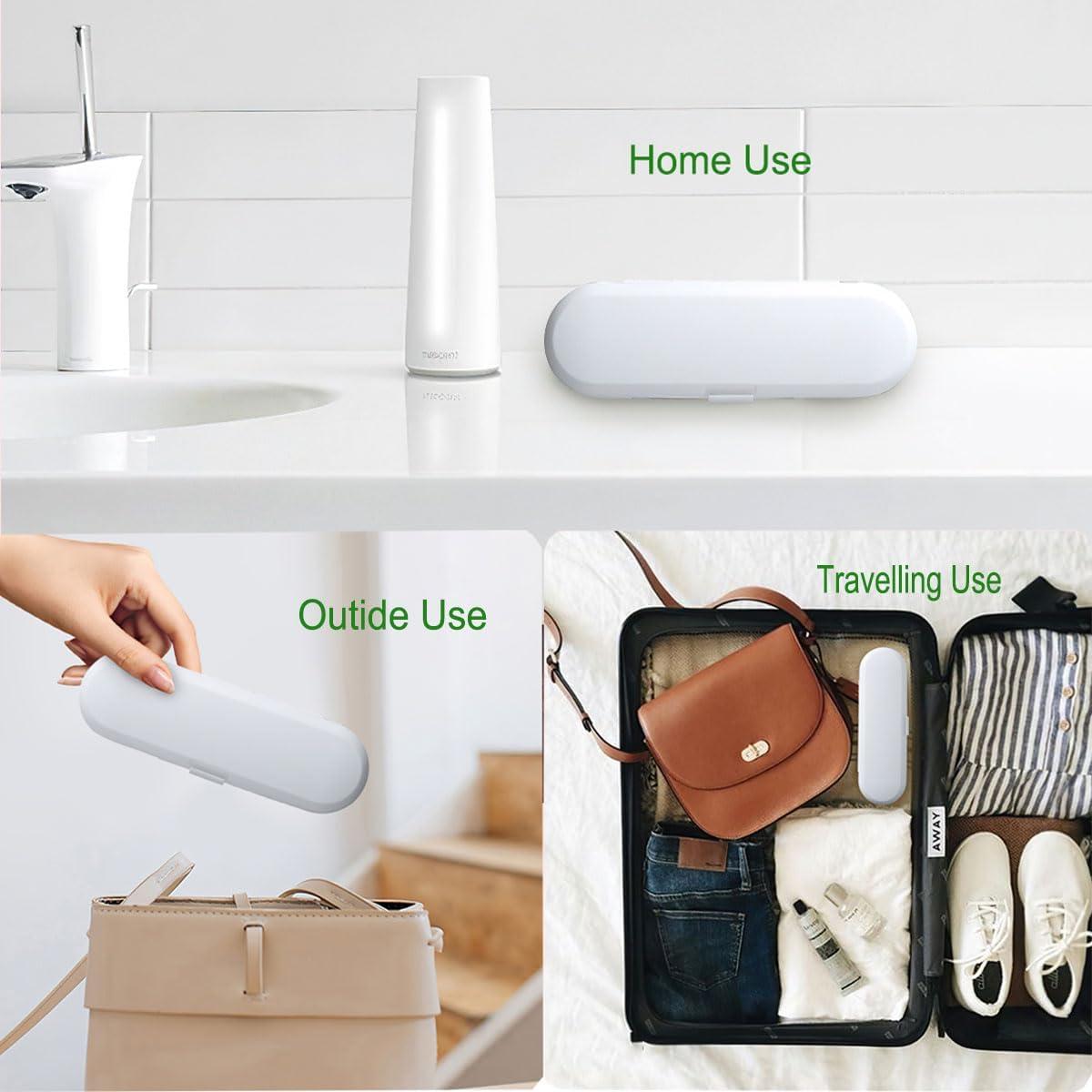 Estuche de Viaje para Cepillos Oral-B + 6 Cubiertas Blancas