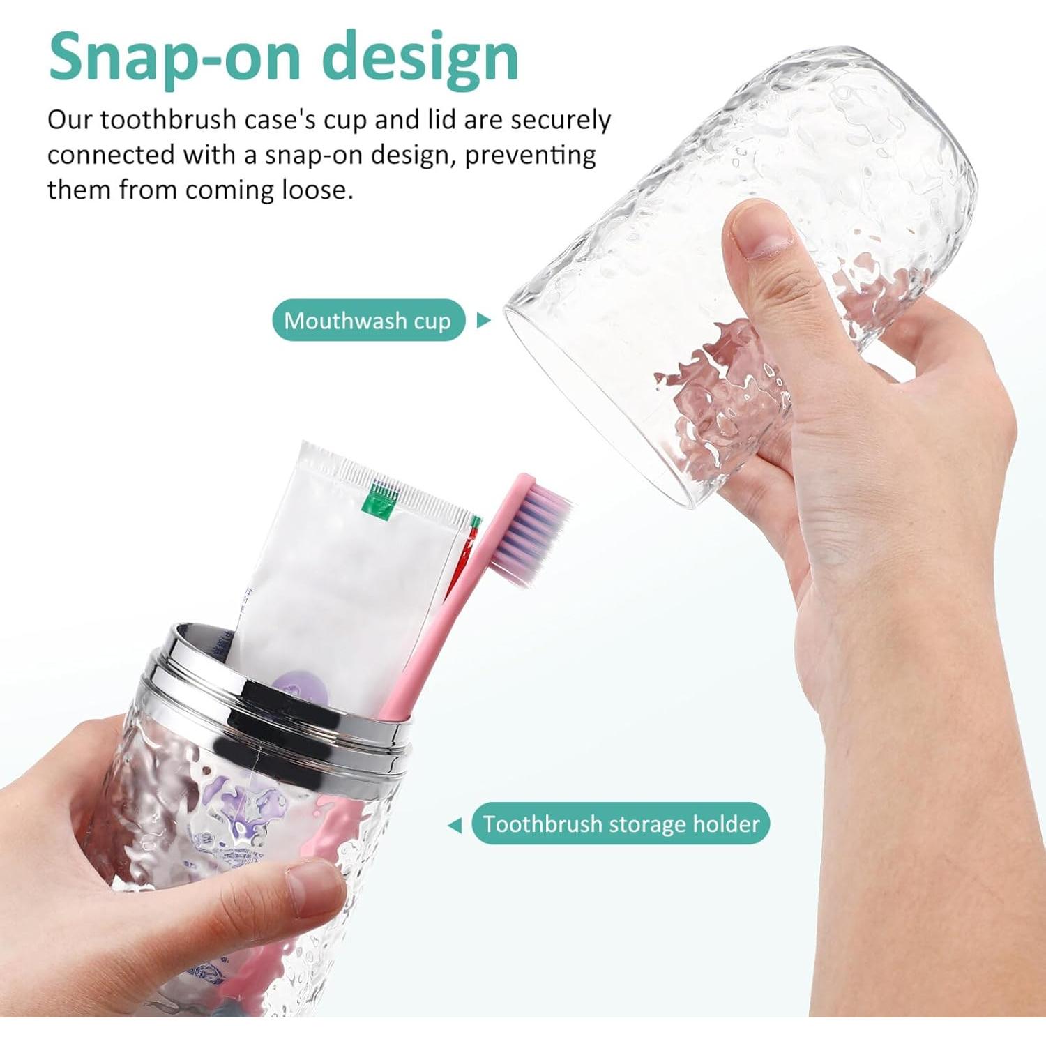 Juego de 2 estuches de cepillo de dientes TOPPERFUN 21.8x5.6 cm