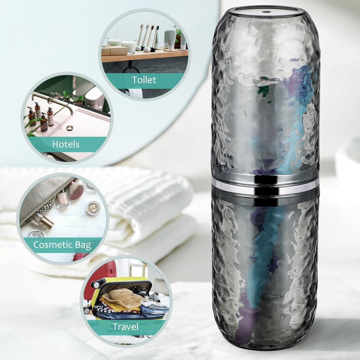 Juego de 2 estuches de cepillo de dientes TOPPERFUN 21.8x5.6 cm