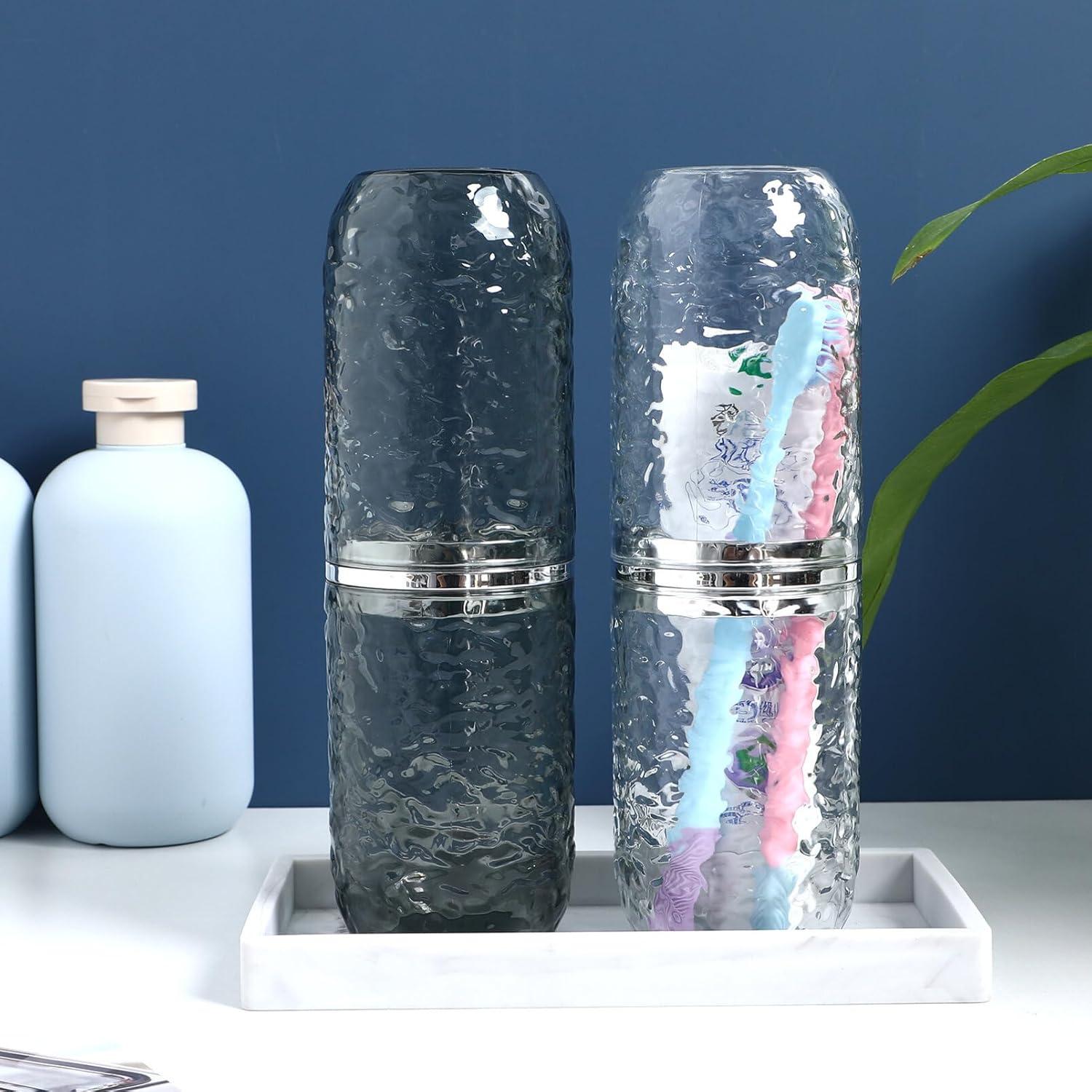 Juego de 2 estuches de cepillo de dientes TOPPERFUN 21.8x5.6 cm