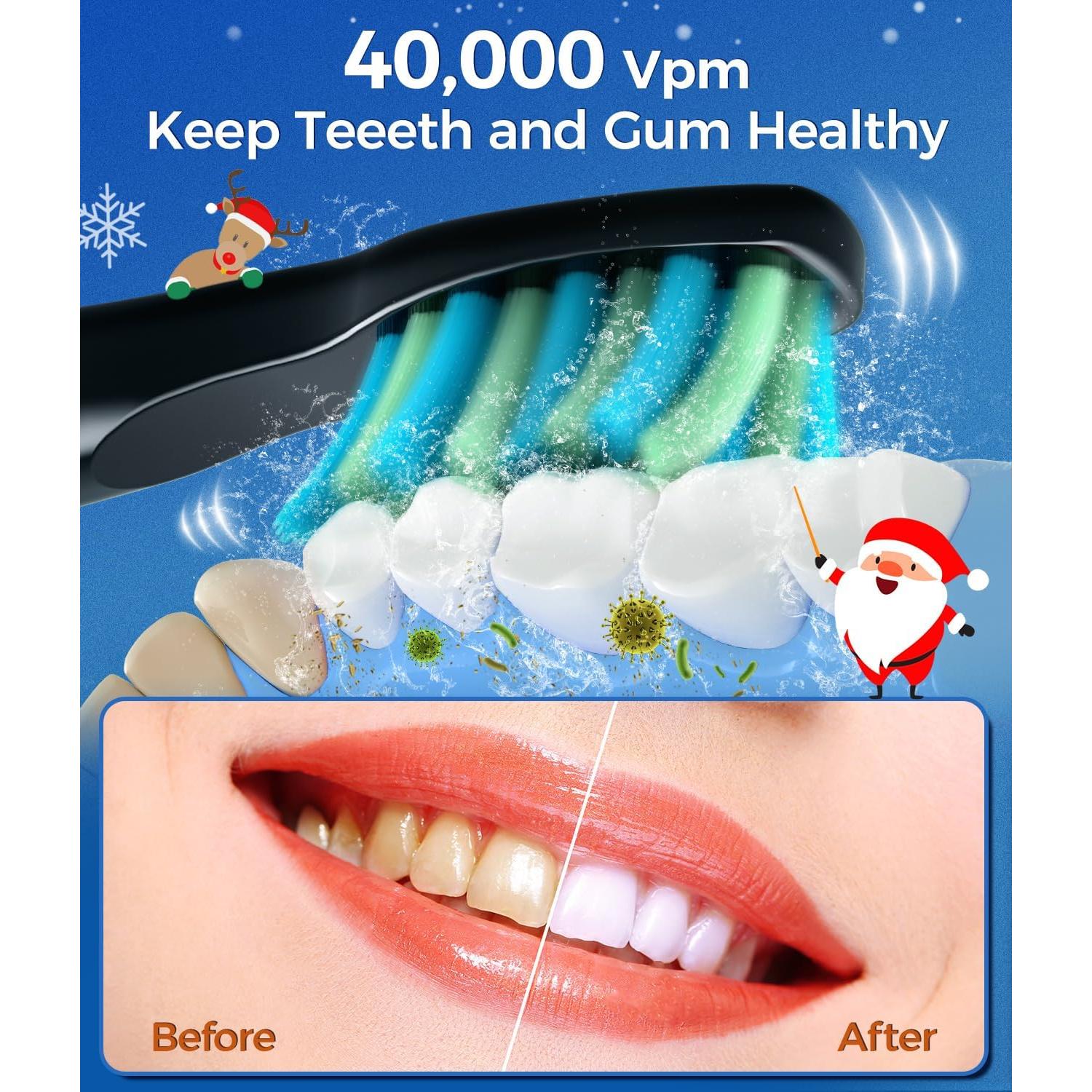 Cepillo de dientes eléctrico TEETHEORY con estuche negro