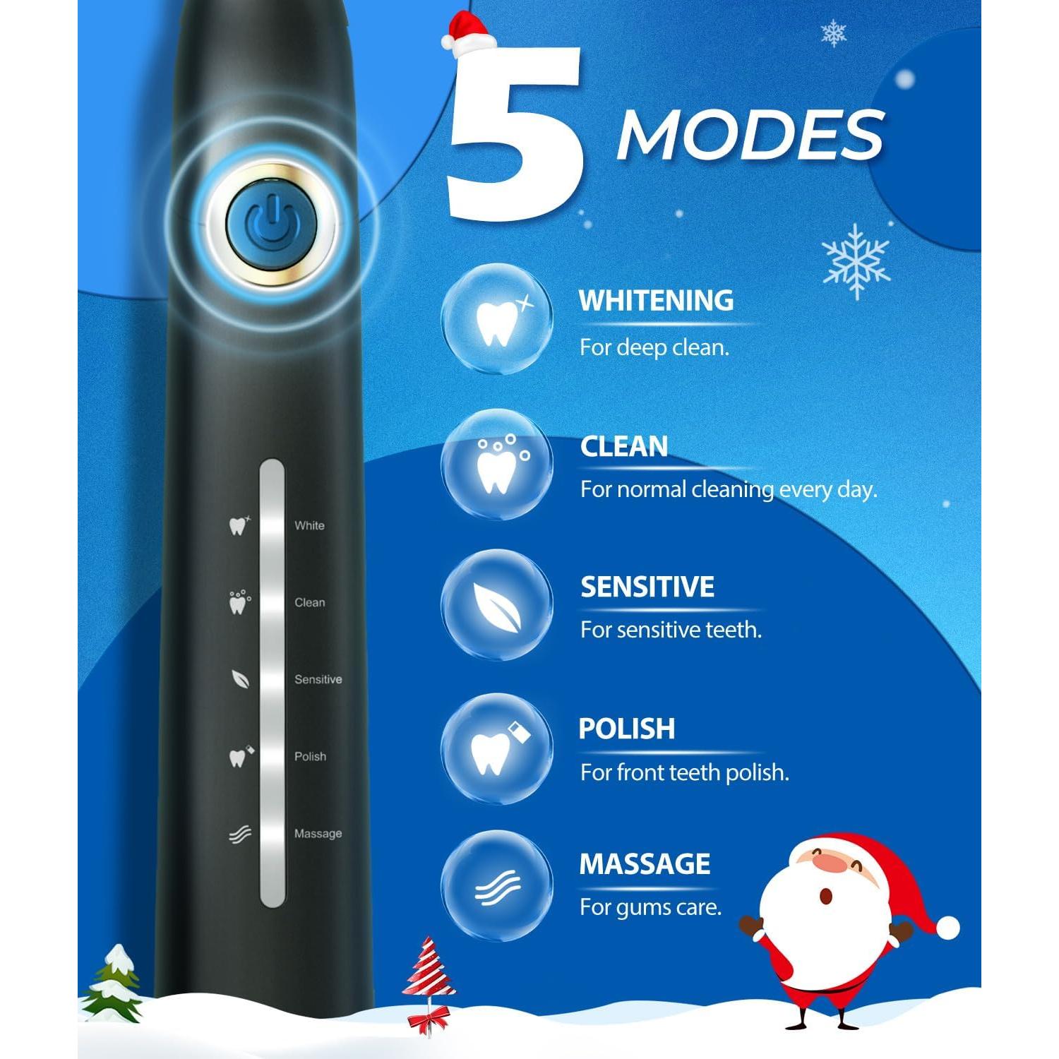 Cepillo de dientes eléctrico TEETHEORY con estuche negro