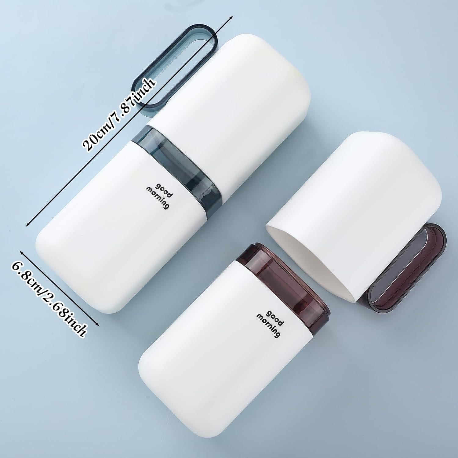 Estuche de Cepillo de Dientes de Viaje Ziliny 4 Pcs 20x6.8cm