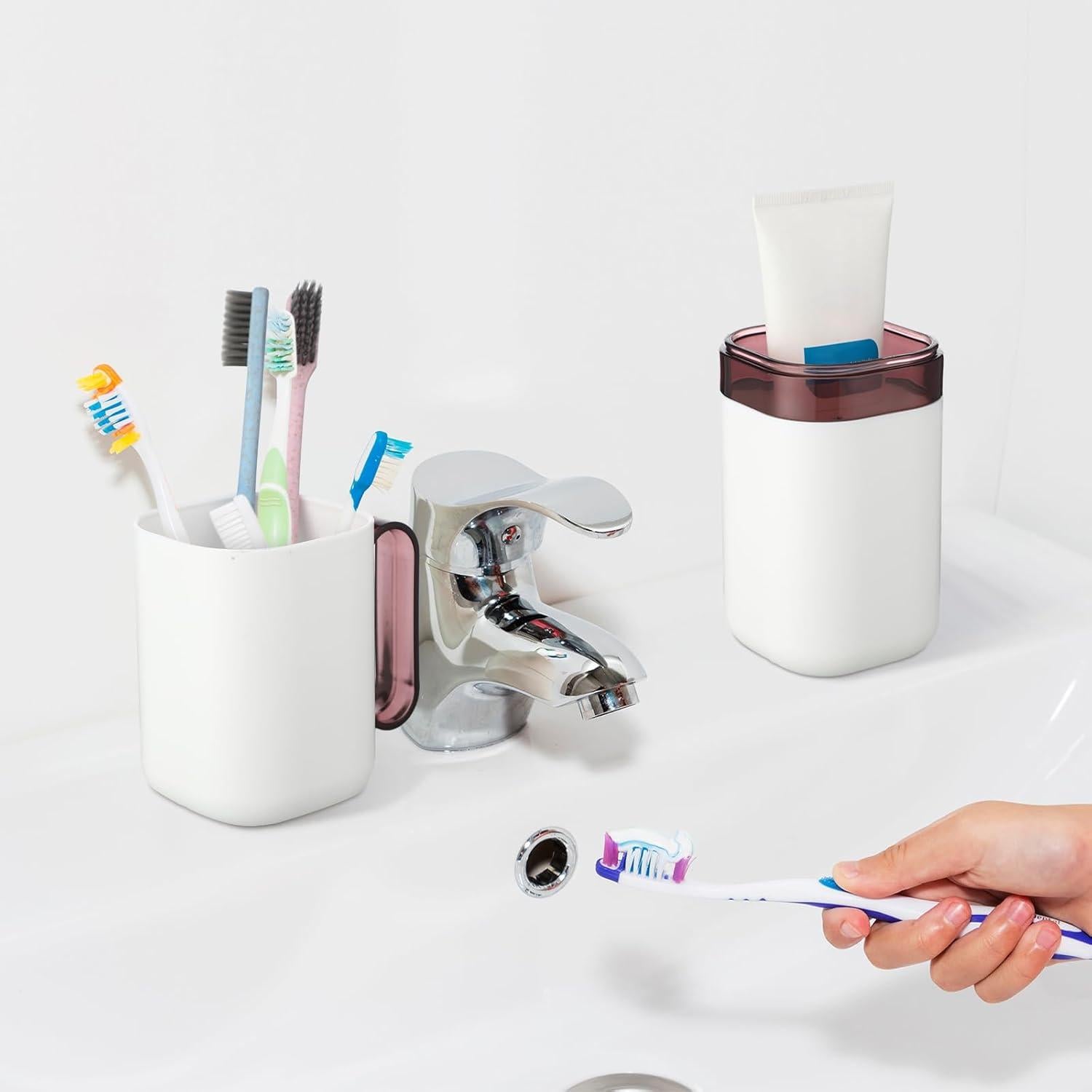 Estuche de Cepillo de Dientes de Viaje Ziliny 4 Pcs 20x6.8cm