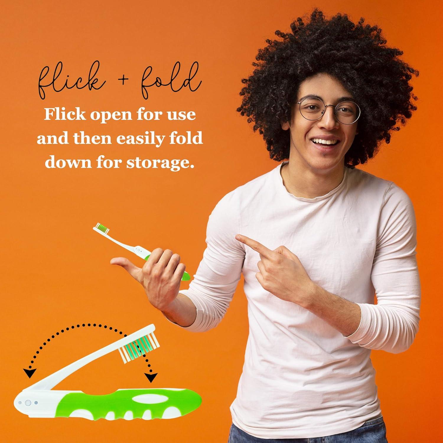 Cepillo de Dientes de Viaje Lingito 6 Piezas Suave Multicolor