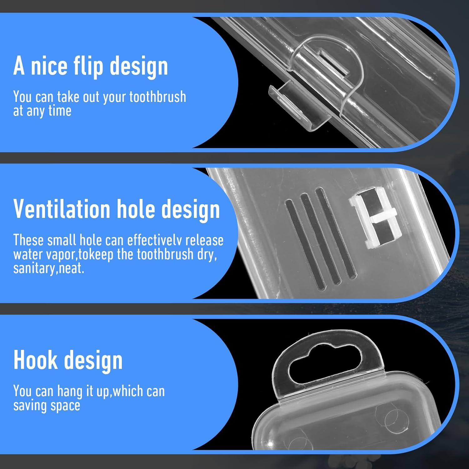 Estuches de Cepillo de Dientes HJZHII 2PCS Viaje 20x4x2.7cm