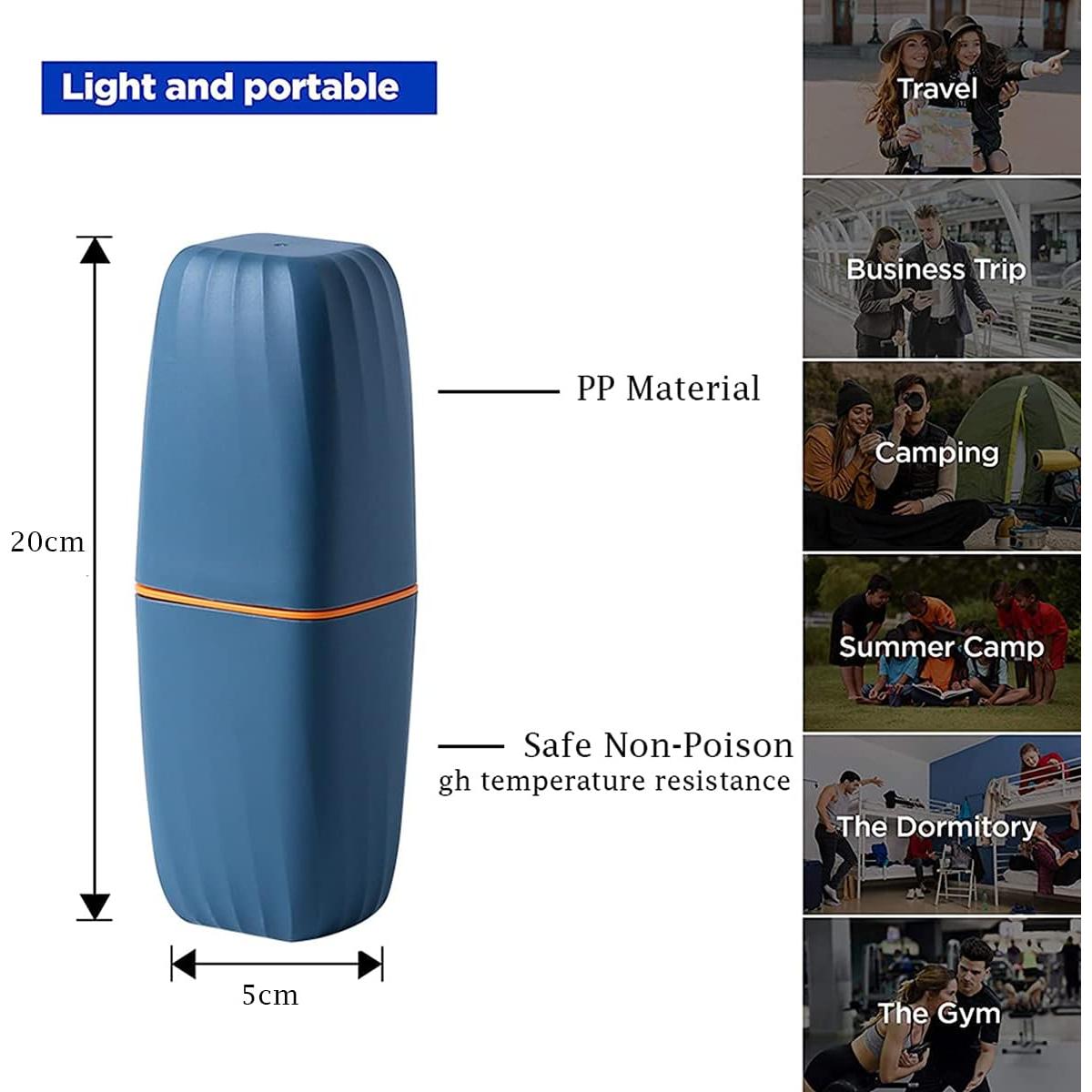 Estuche de Cepillo de Dientes SVVOOD Azul Oscuro 20x5 cm