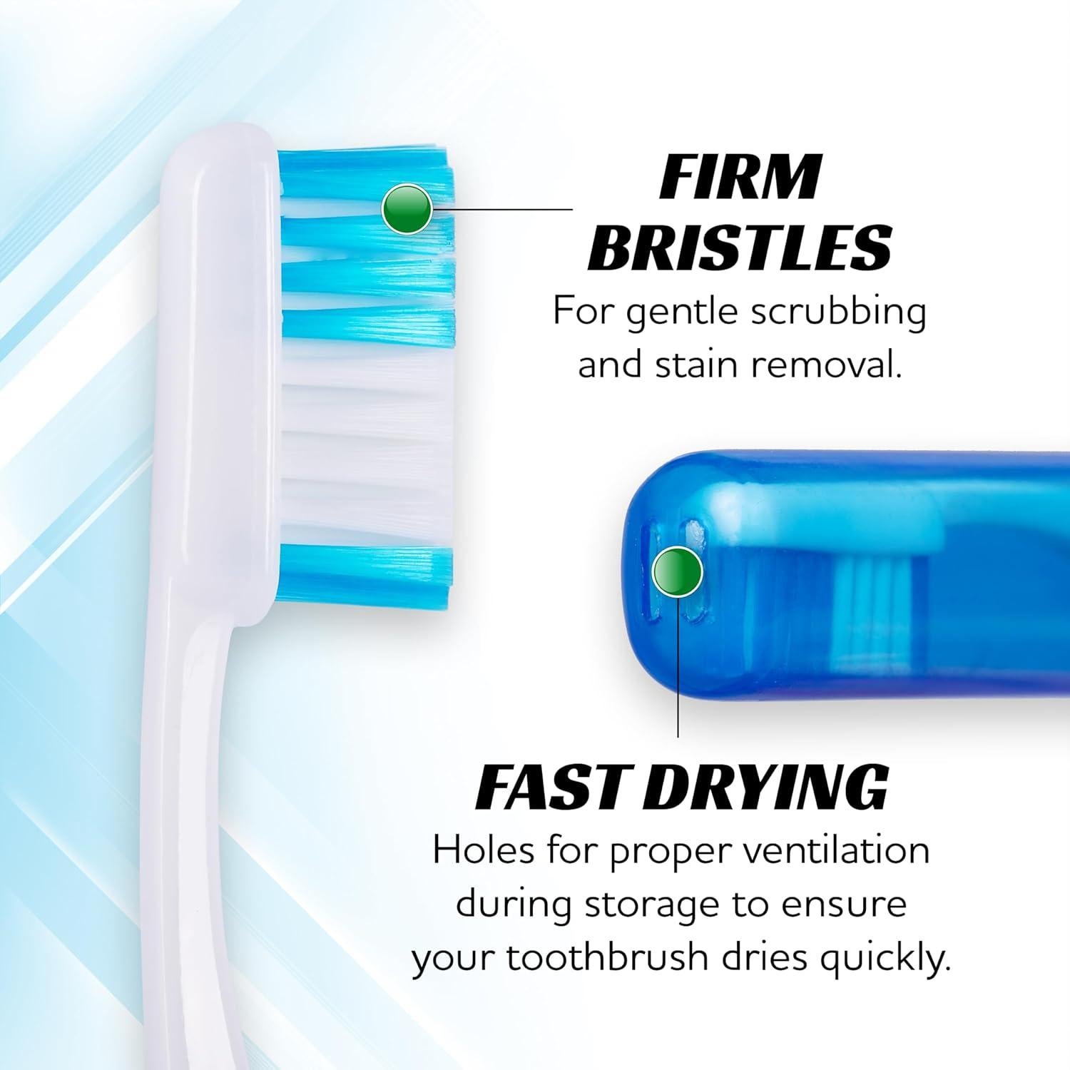 Cepillos de Dientes de Viaje Lingito - 3 Piezas Firmes