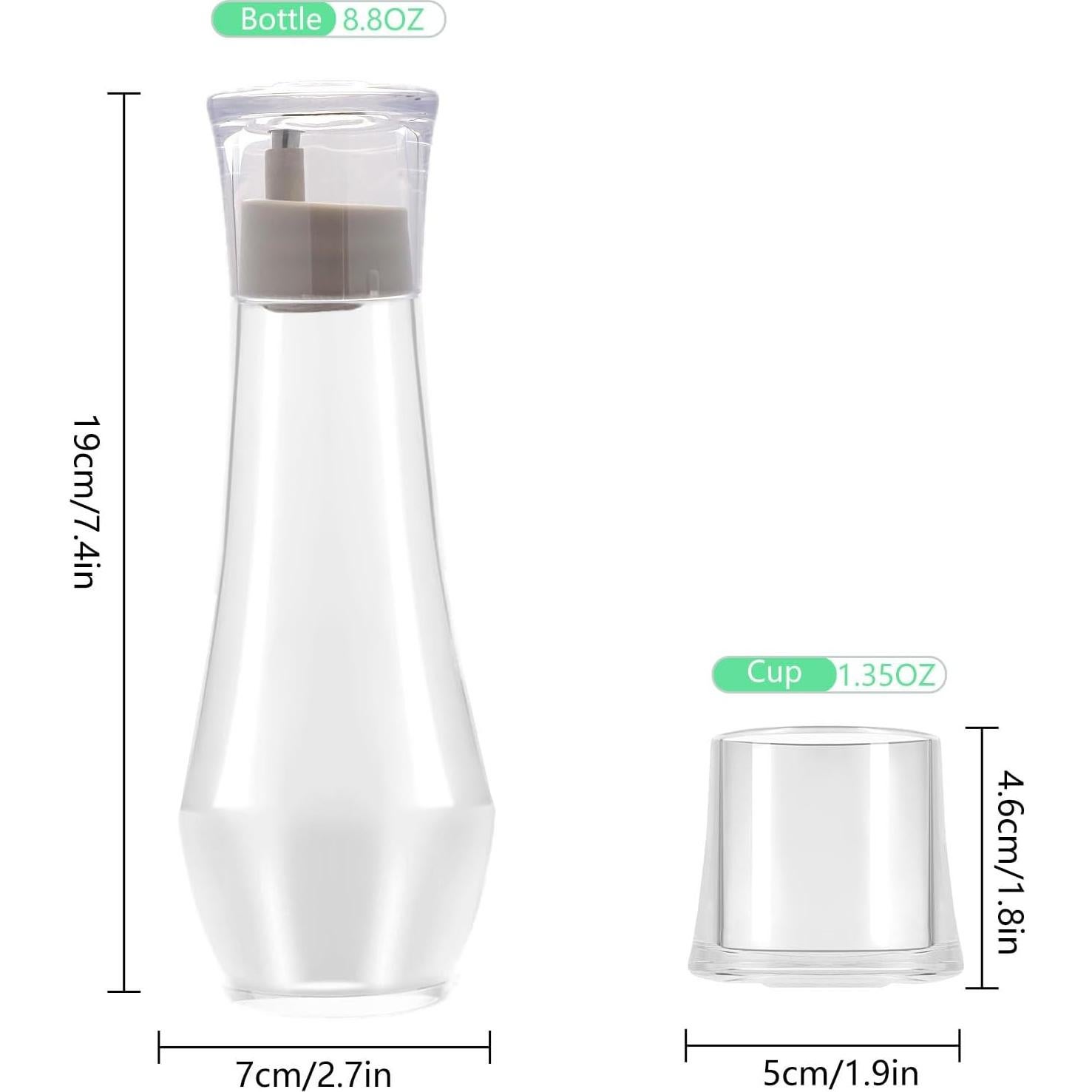 Dispensador de Enjuague Bucal Tiyafuro Vidrio 250ml 2PCS