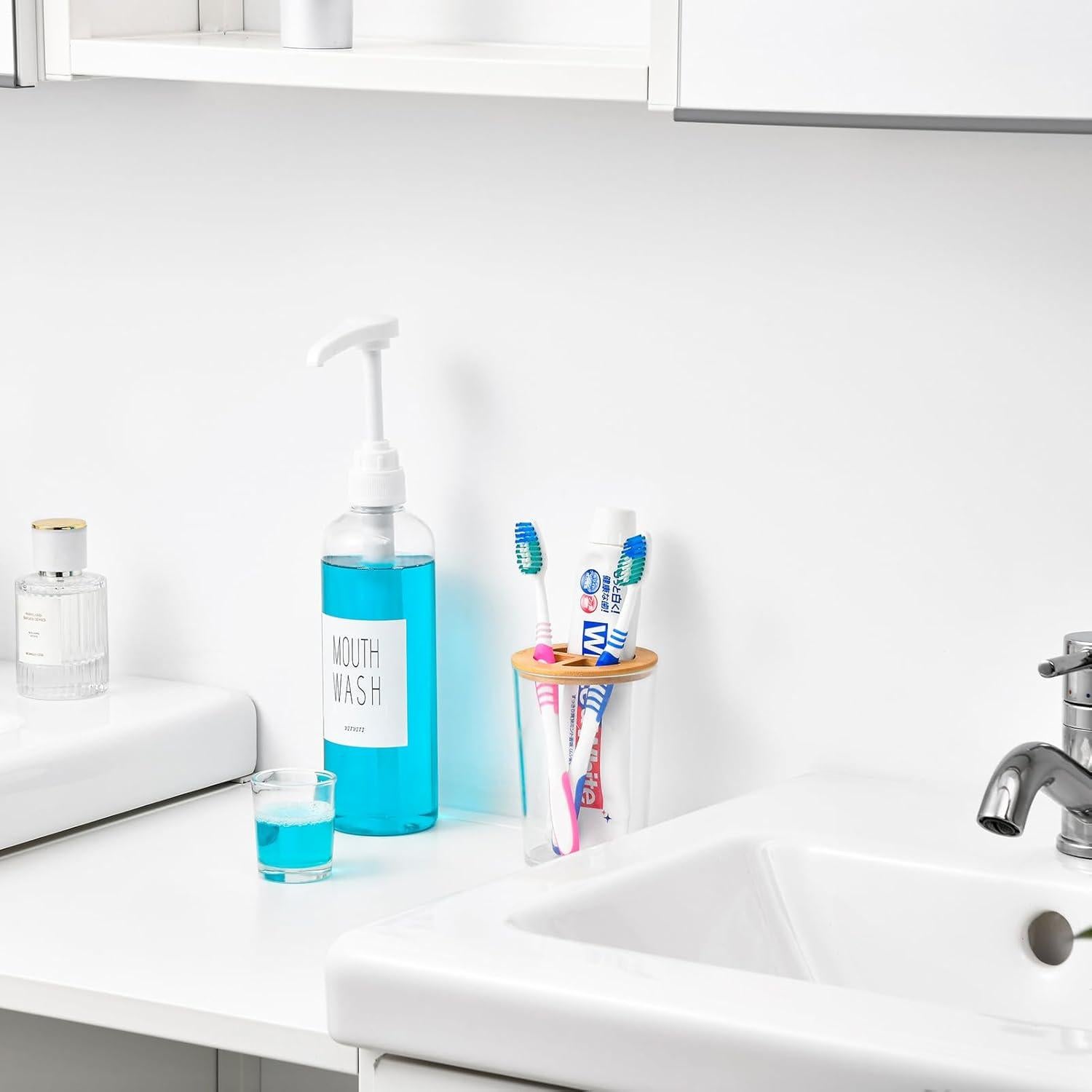 Dispensador de Enjuague Bucal VITVITI 500 ml Transparente