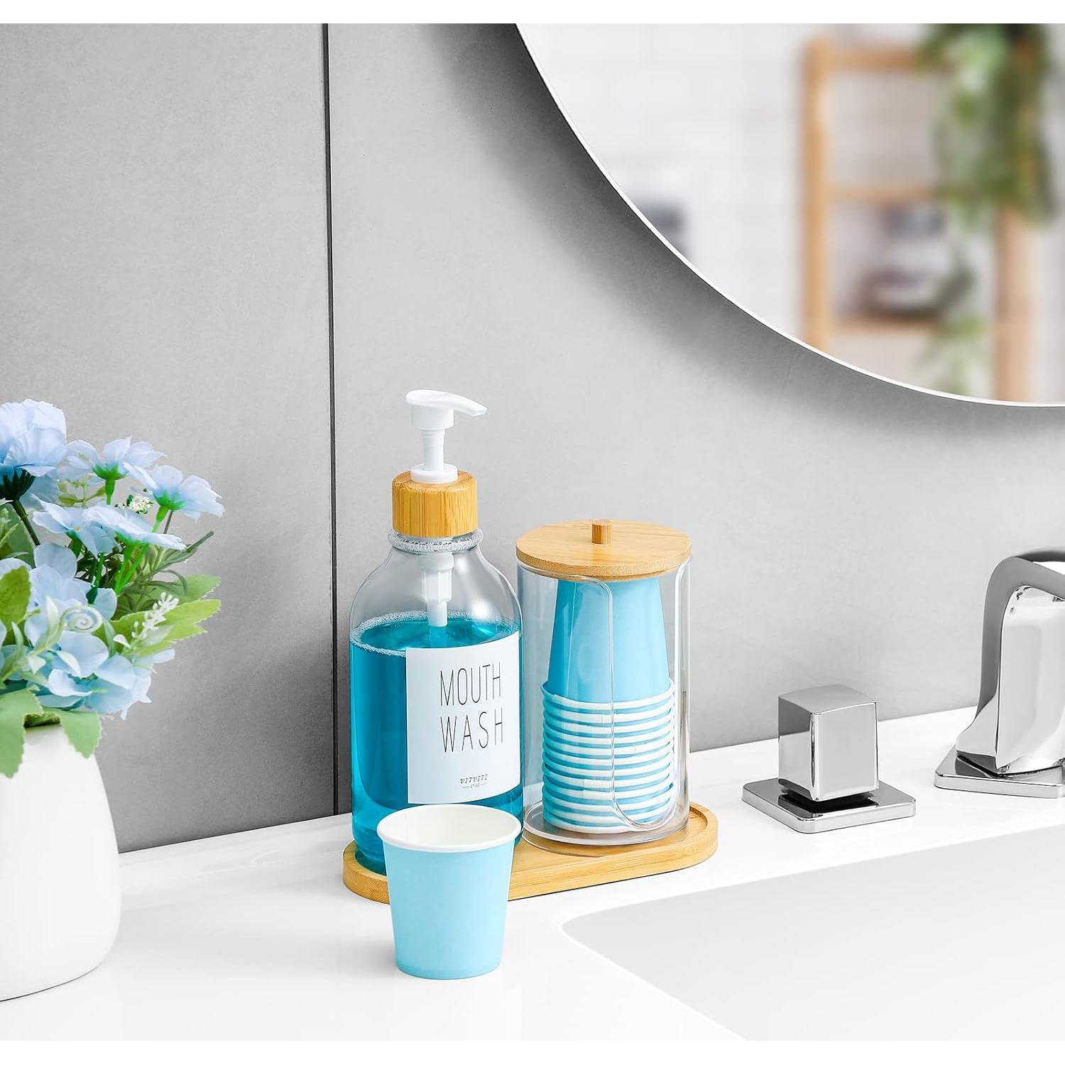 Dispensador de Enjuague Bucal VITVITI 0.29kg con Soporte