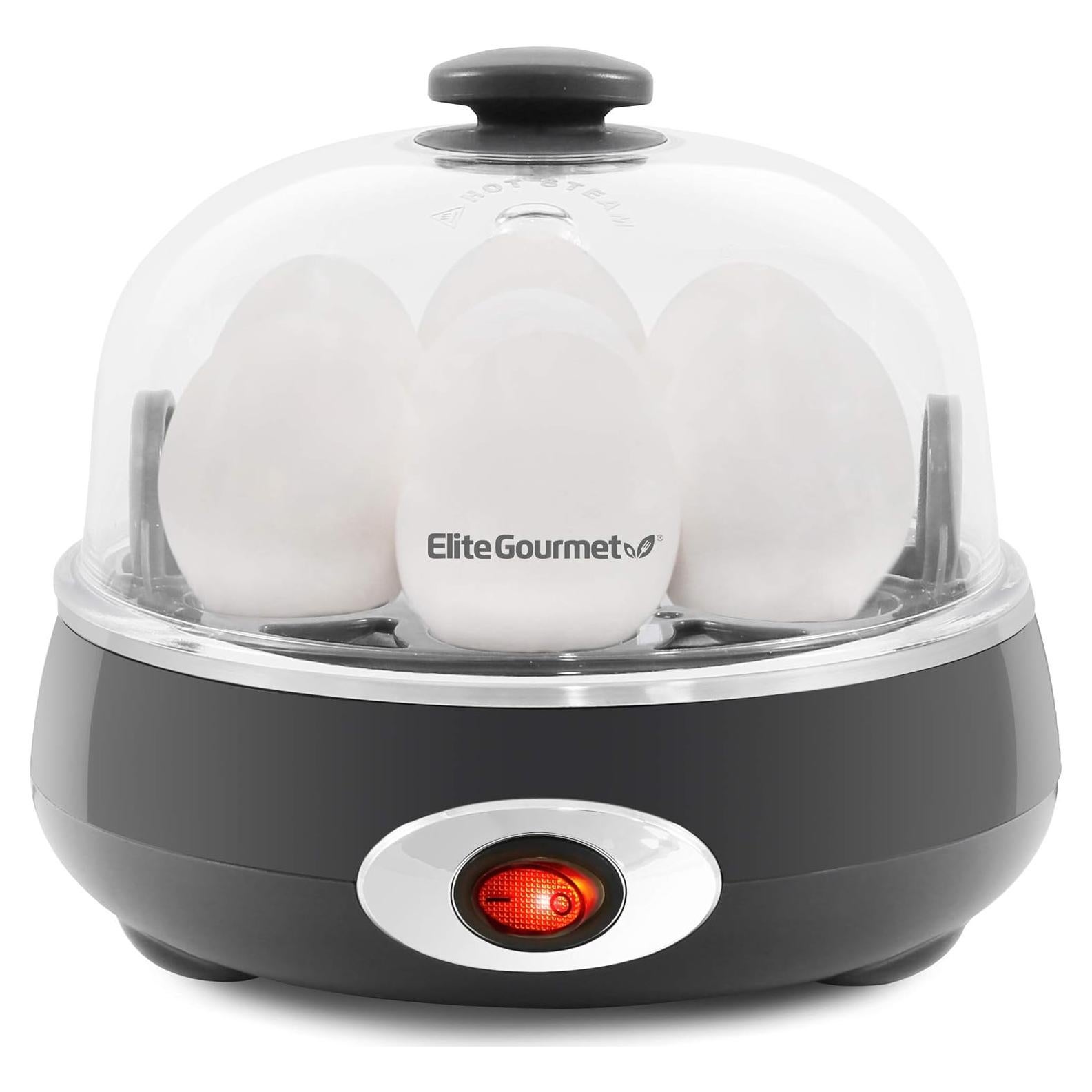 Cocedor de Huevos Elite Gourmet EGC007CHC, 7 Huevos, Gris