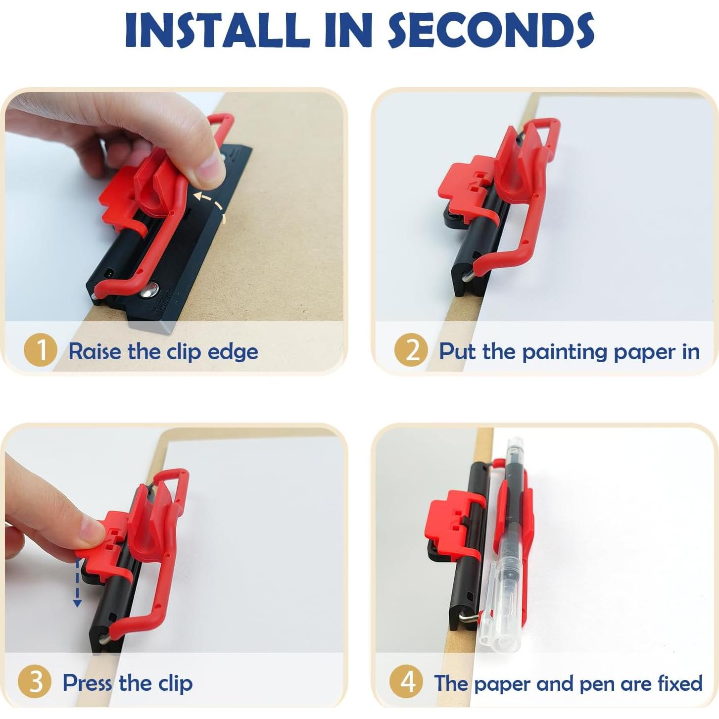 Tablero de Dibujo Portátil Falling in Art 33x43 cm con Clip