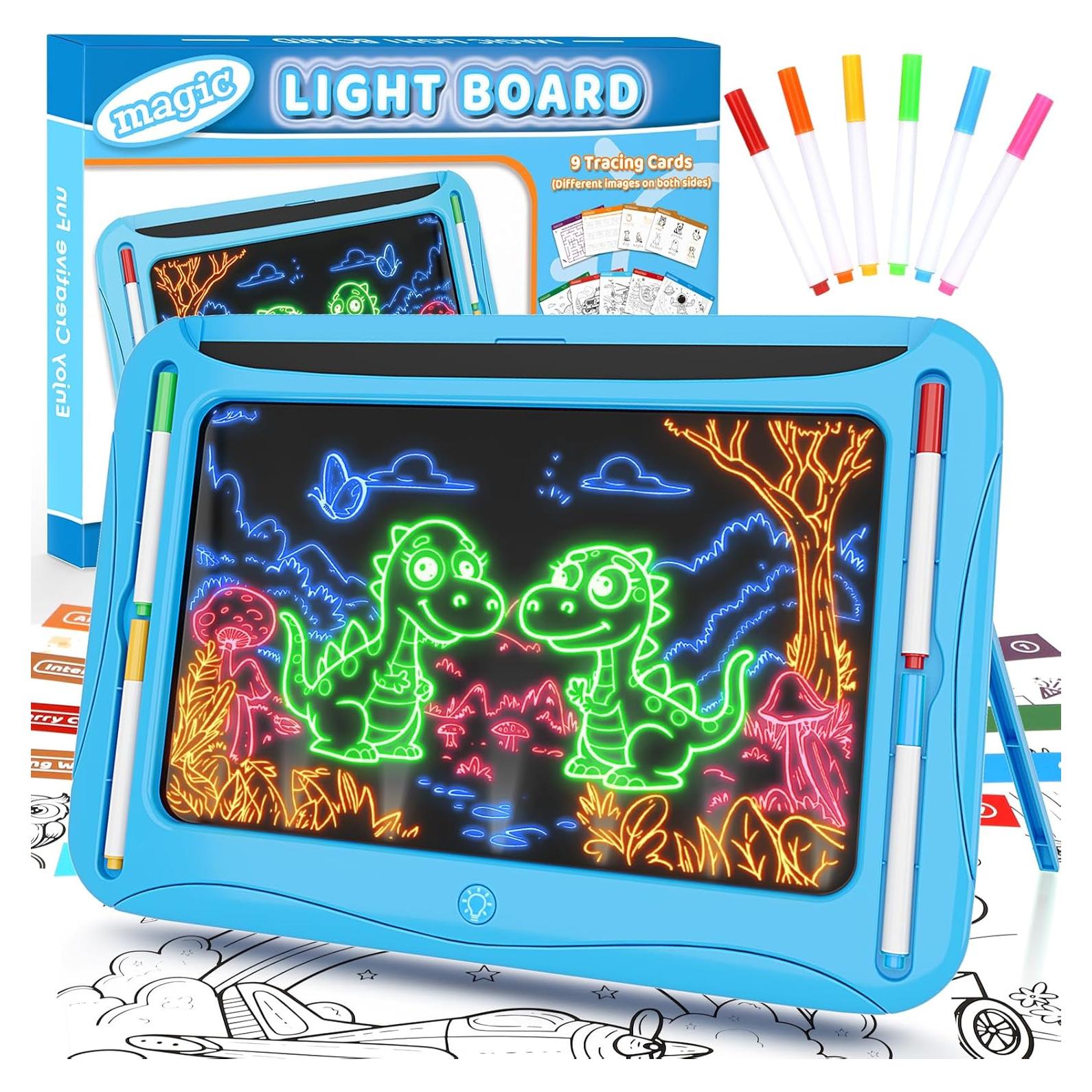 Tablero de Dibujo LED MERGUEZ Azul 37x26 cm para Niños