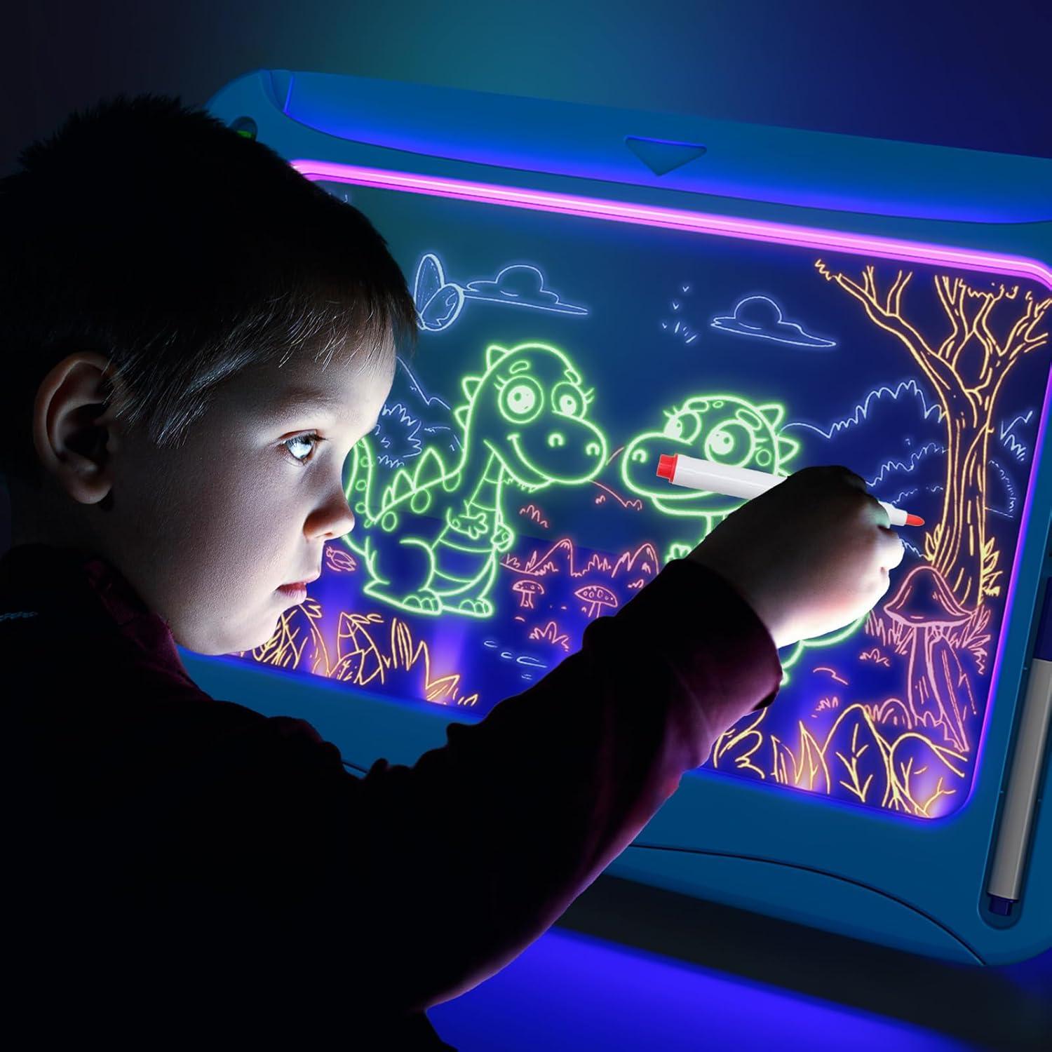 Tablero de Dibujo LED MERGUEZ Azul 37x26 cm para Niños