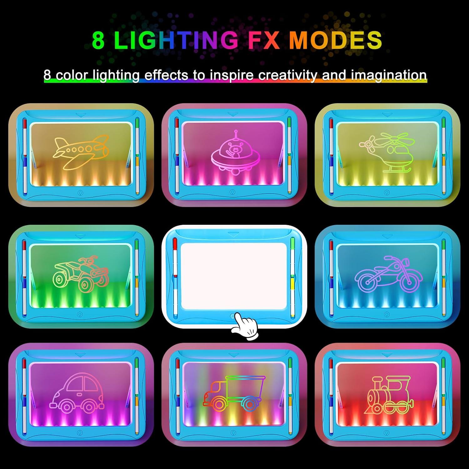 Tablero de Dibujo LED MERGUEZ Azul 37x26 cm para Niños