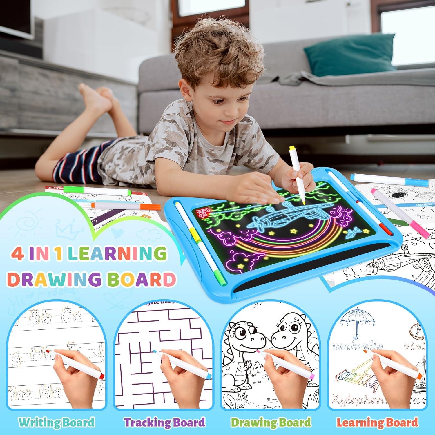 Tablero de Dibujo LED MERGUEZ Azul 37x26 cm para Niños