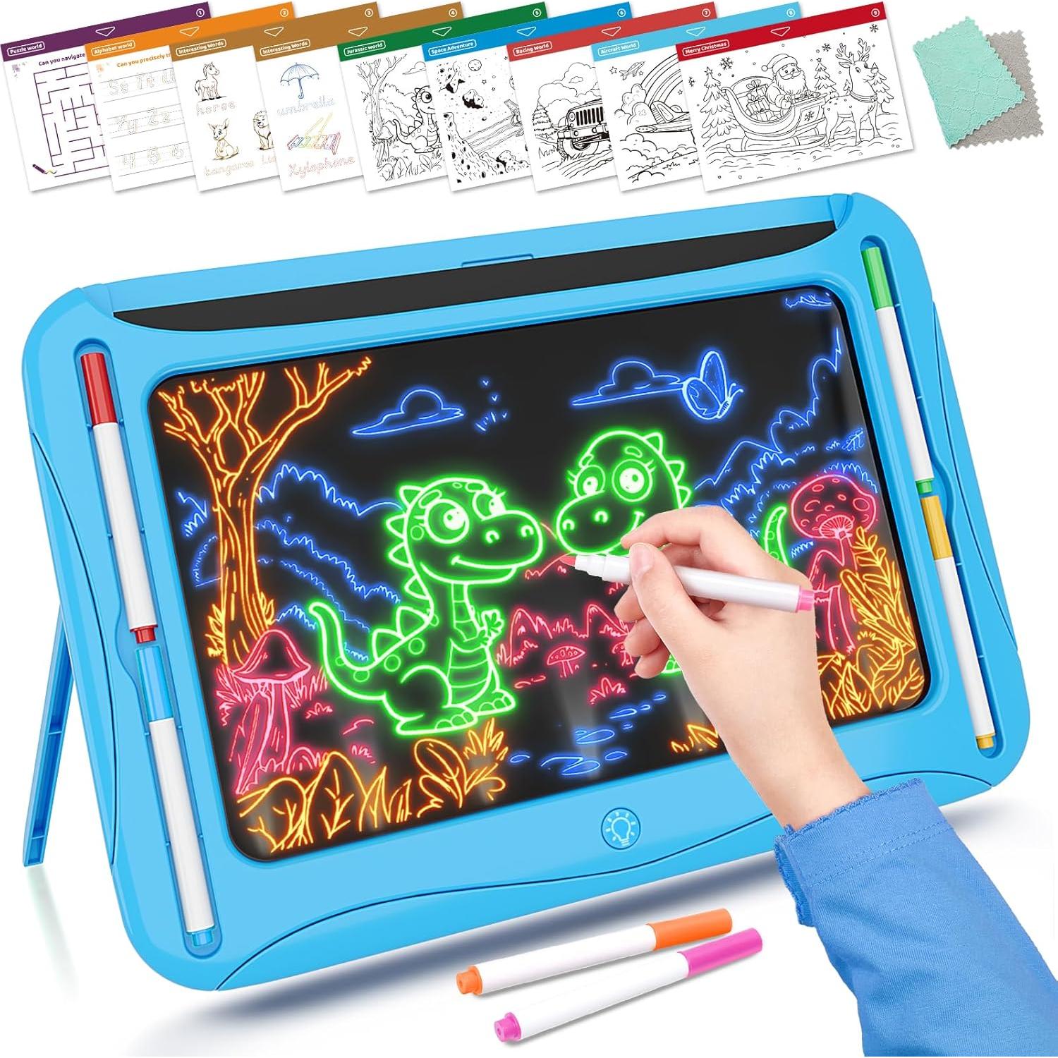 Tablero de Dibujo LED MERGUEZ Azul 37x26 cm para Niños