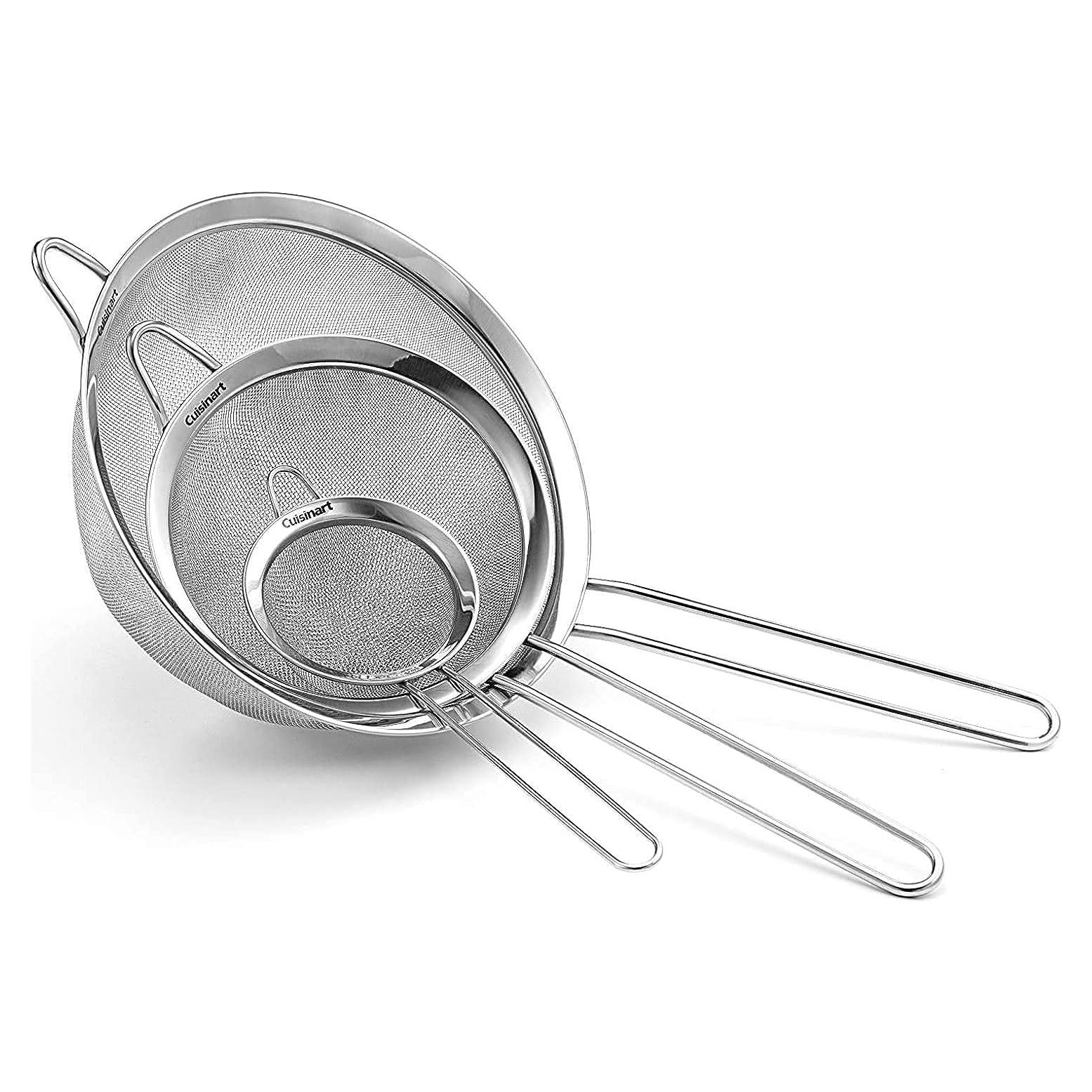 Set de 3 Coladores de Malla Cuisinart Acero Inoxidable