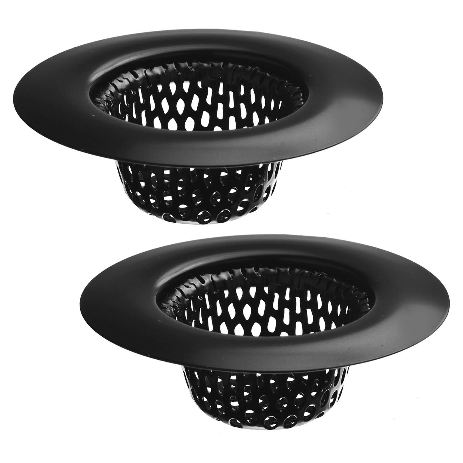 Paquete de 2 Filtros de Drenaje Hilltop Acero Inoxidable Negro