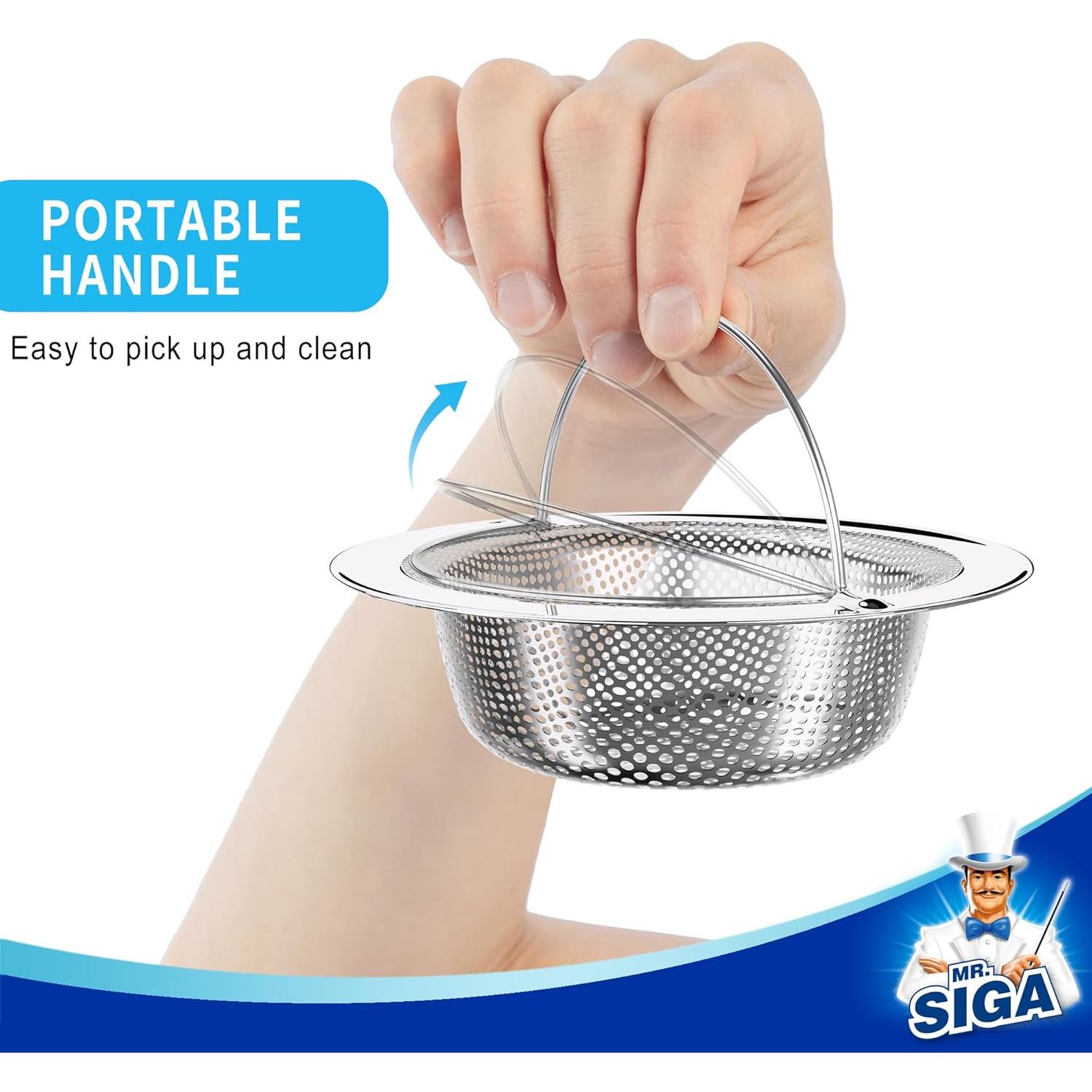 Colador de Fregadero MR.SIGA Acero Inoxidable Paquete 2