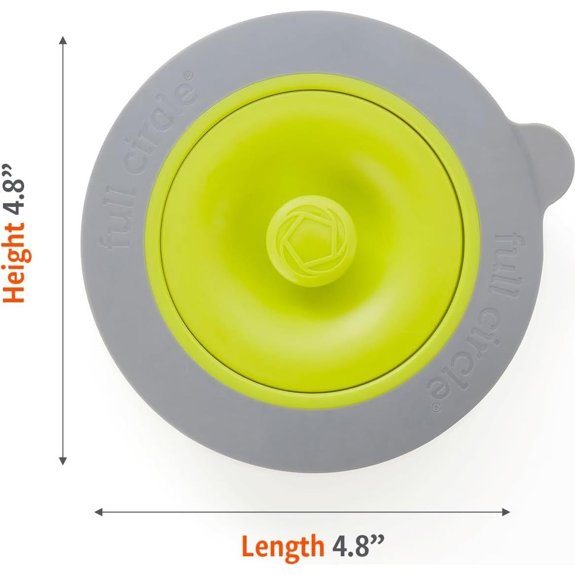 Colador de fregadero Full Circle con tapón verde 11,43 cm