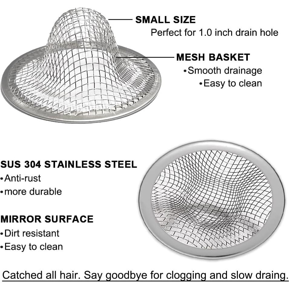 Colador de desagüe 2PCS Seatery 5.61 cm acero inoxidable