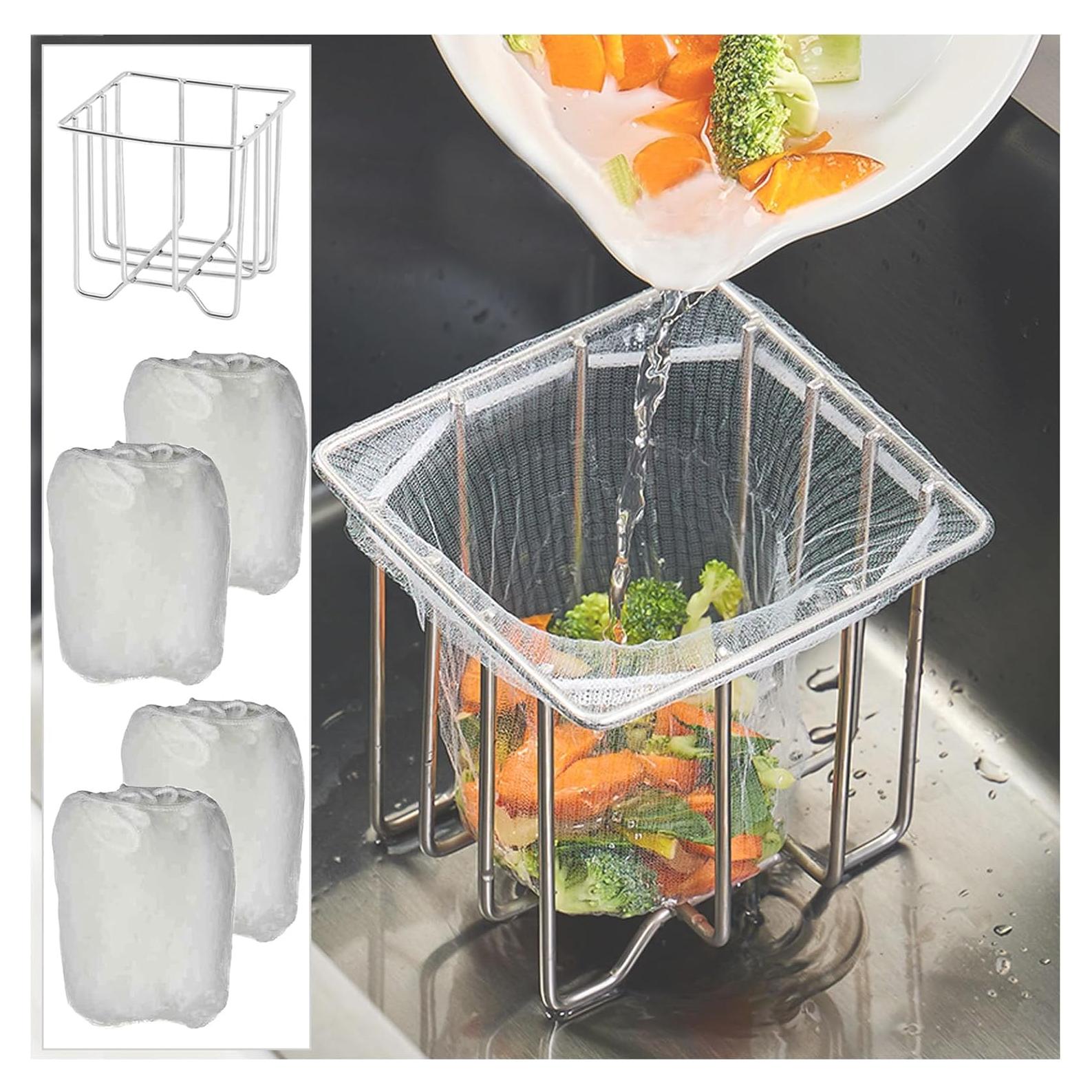 Colador de Fregadero ONVIPSTOO con 200 Bolsas de Malla