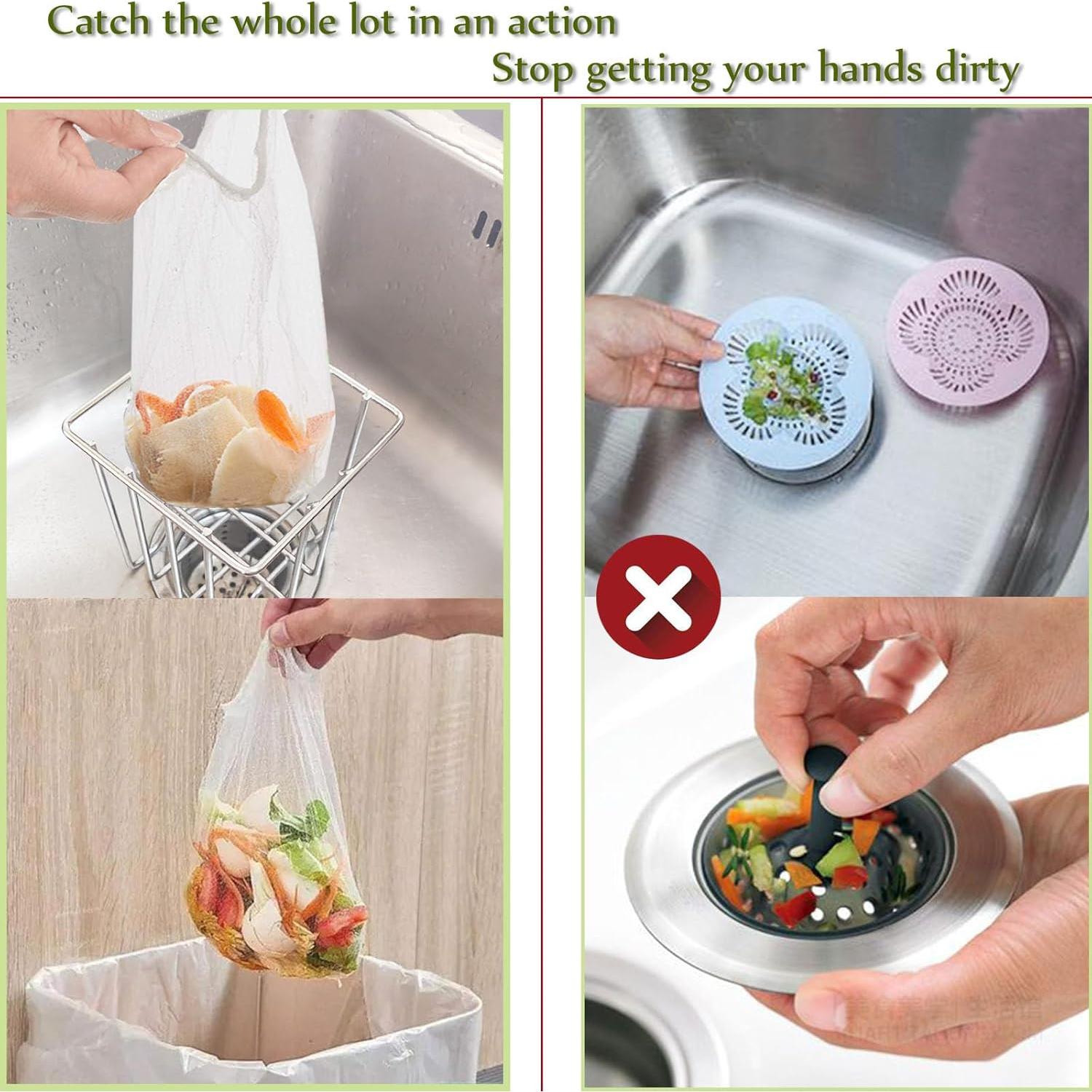 Colador de Fregadero ONVIPSTOO con 200 Bolsas de Malla