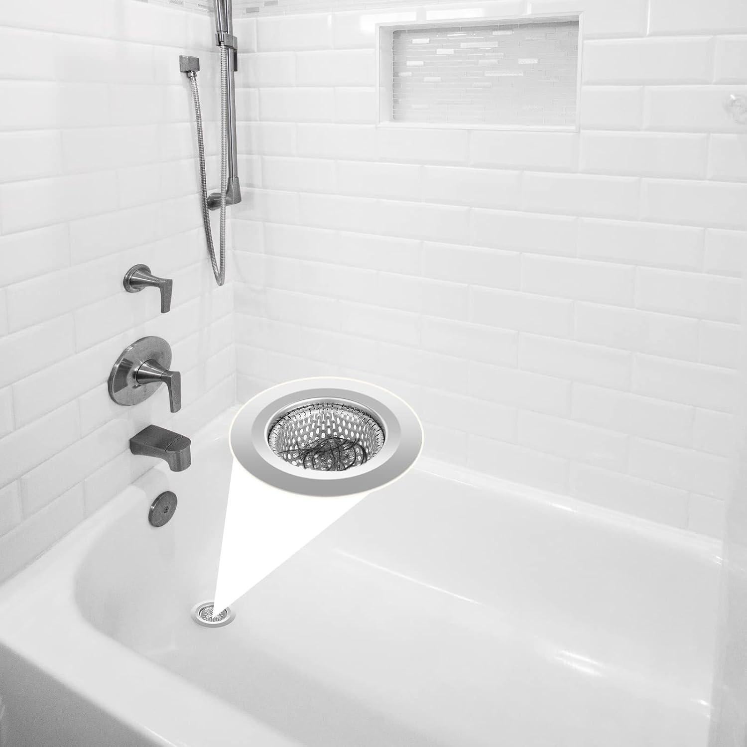 Filtro de Drenaje Ohtomber 2PCS Acero Inoxidable 7.07 cm