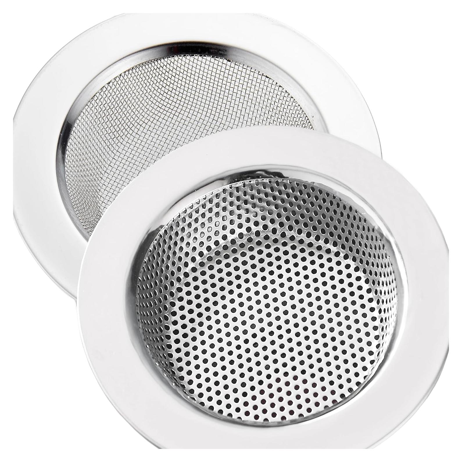 Colador de Fregadero de Acero Inoxidable LASSHSWA 2 Pcs 11,43 cm