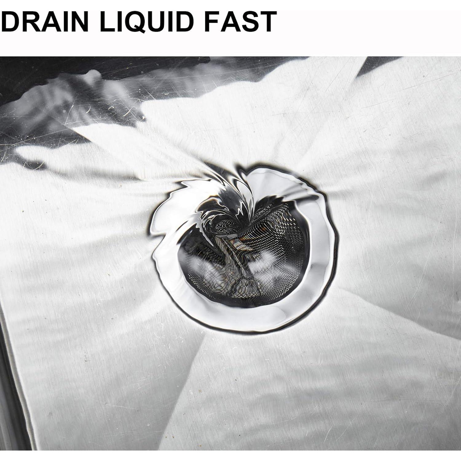 Colador de Fregadero de Acero Inoxidable LASSHSWA 2 Pcs 11,43 cm