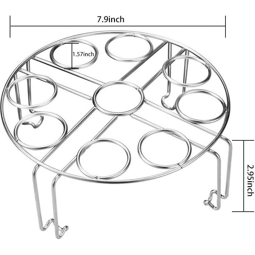 Soporte para Huevos Apilable Maxracy 9 Agujeros Acero Inoxidable