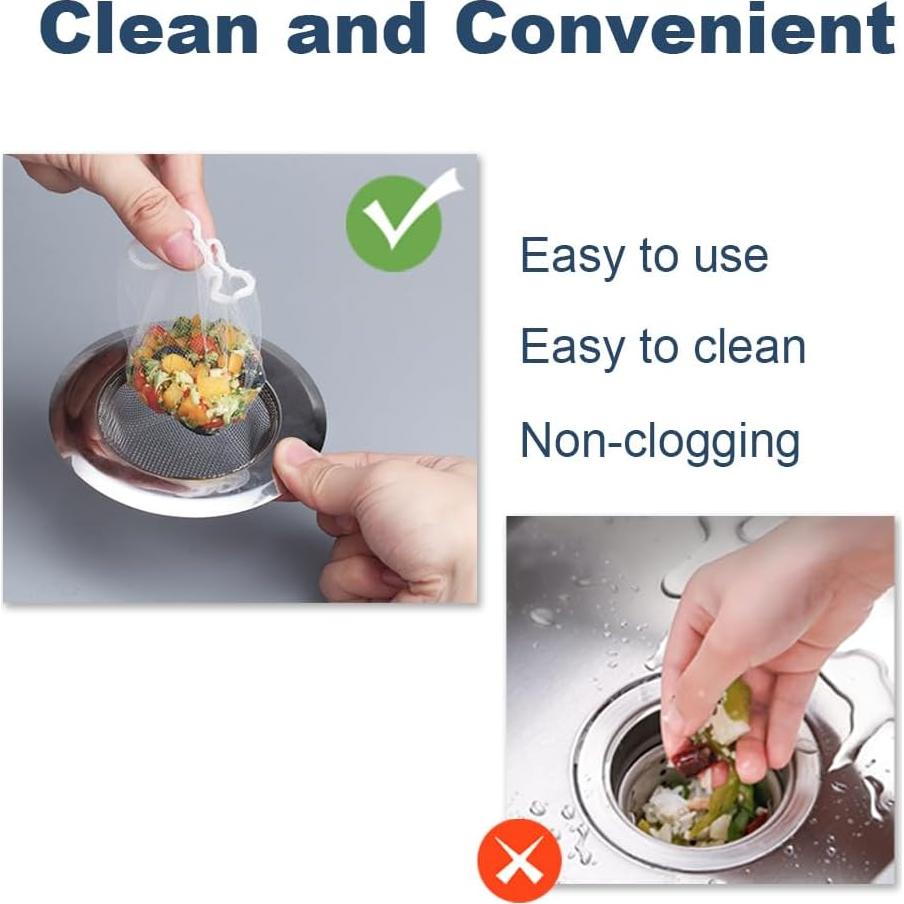 250 Bolsas de Malla Desechables WYIRONG para Fregadero