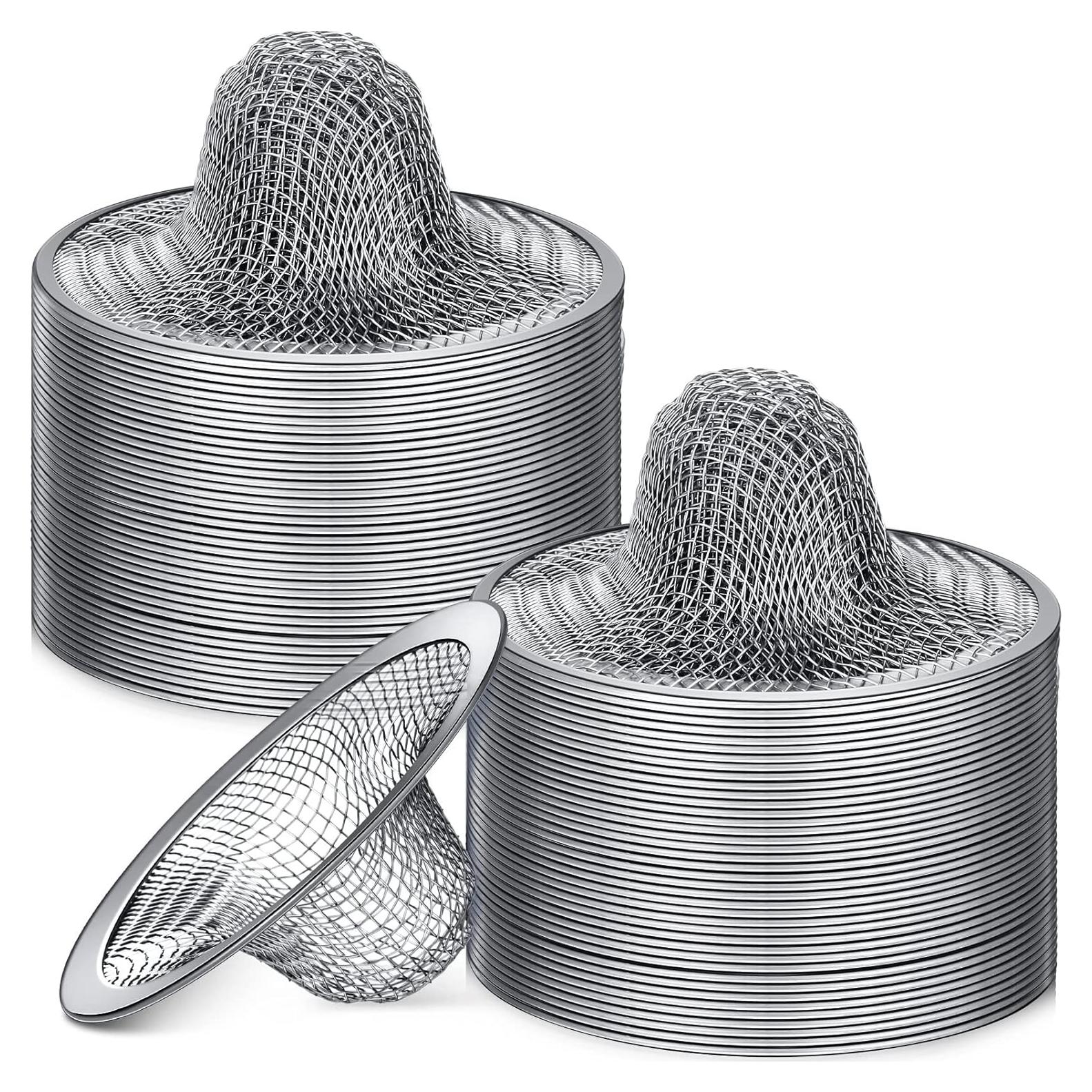 Filtros de Drenaje Shimeyao 100 Pcs Acero Inoxidable 7 cm