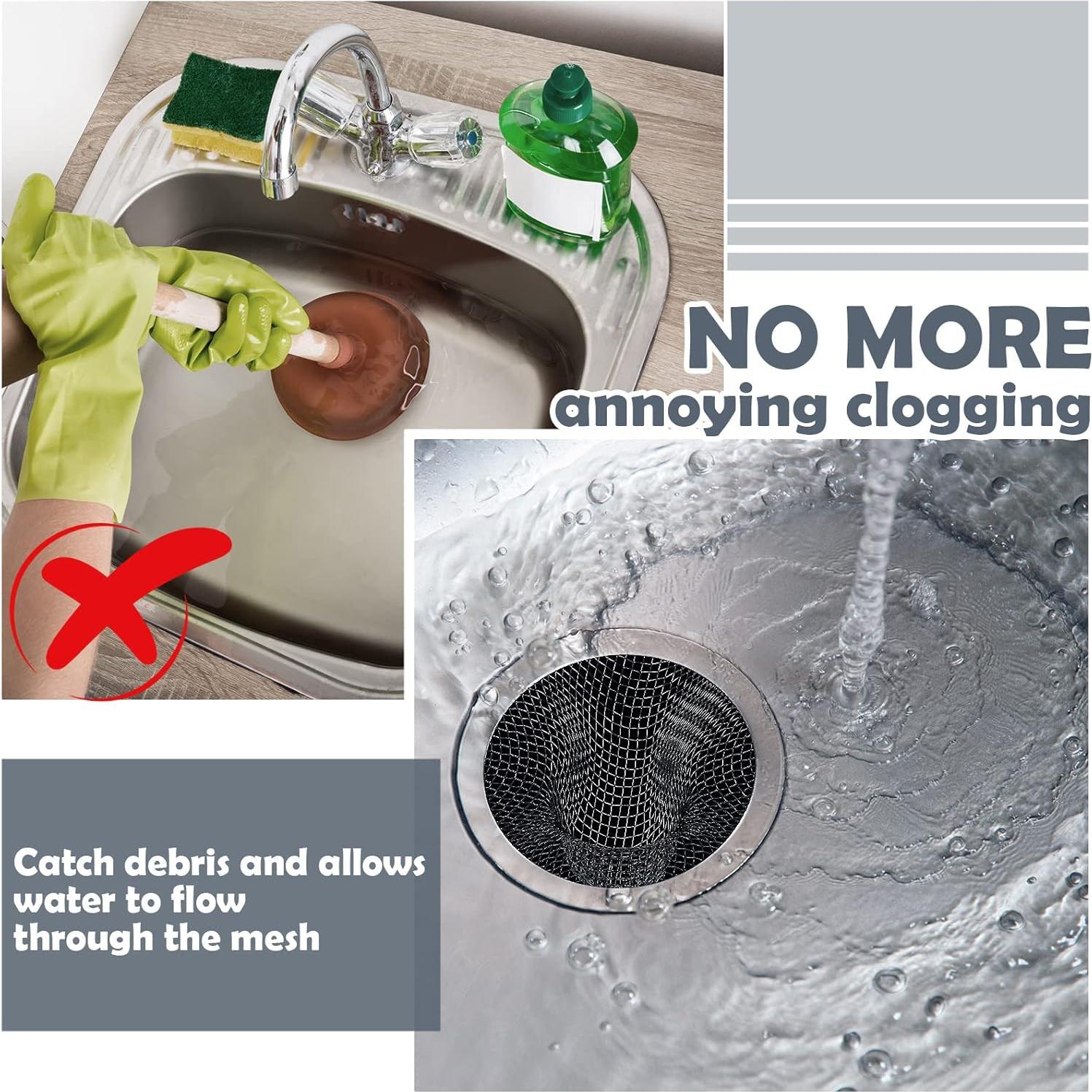 Filtros de Drenaje Shimeyao 100 Pcs Acero Inoxidable 7 cm