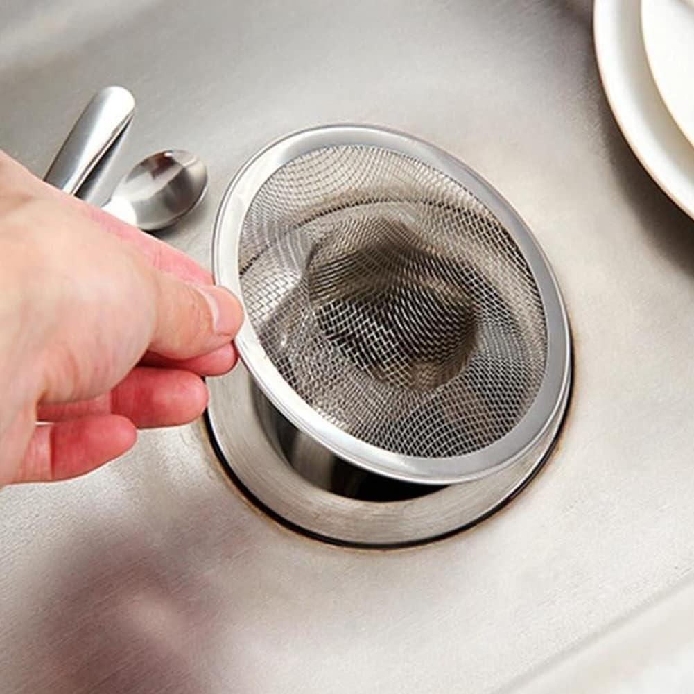 10 Filtros de Desagüe de Acero Inoxidable Rainmae 7 cm